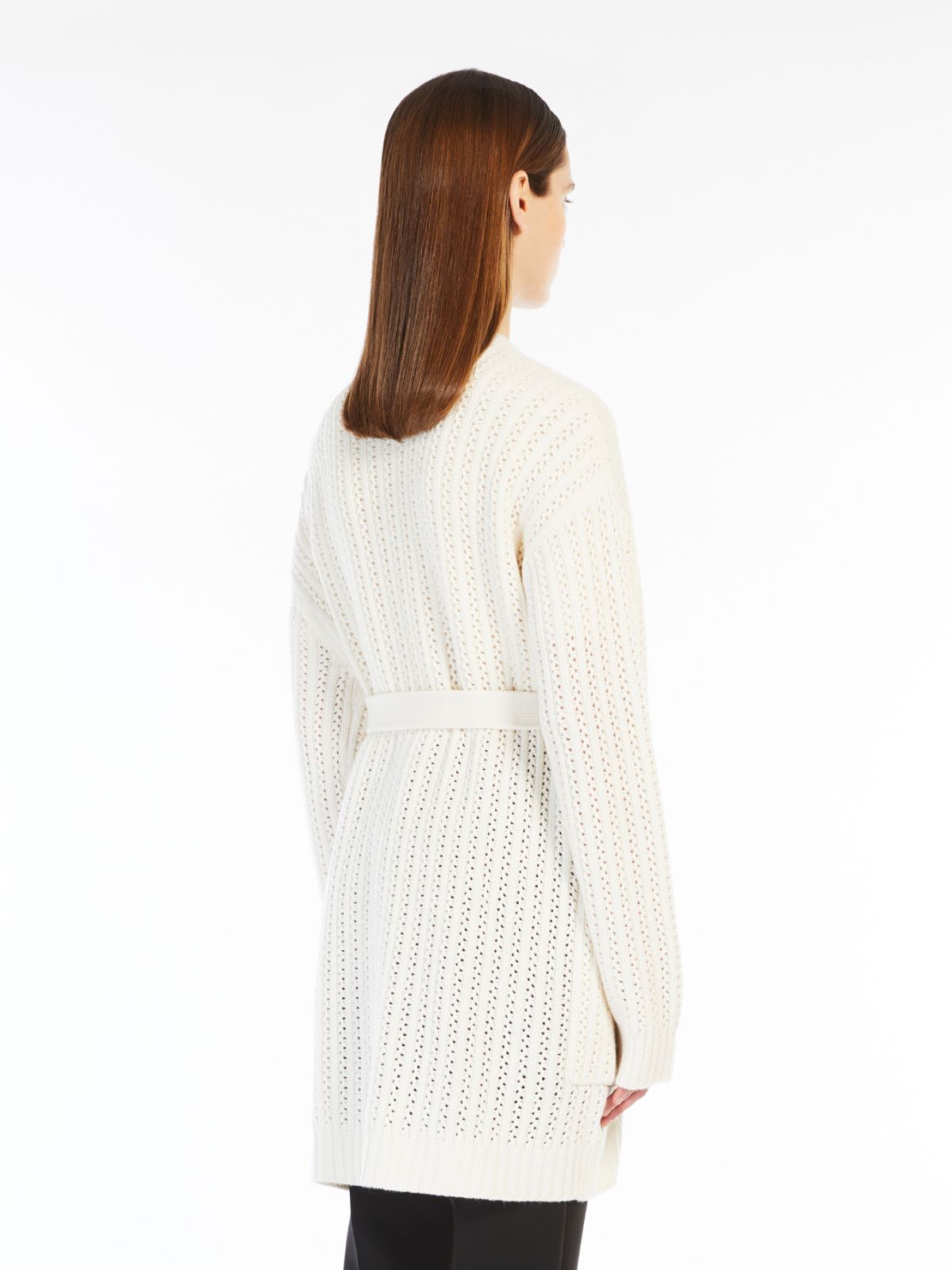 Wool and cashmere ribbed cardigan