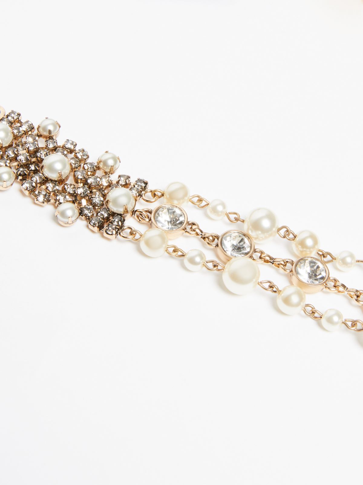 Pearl and rhinestone belt