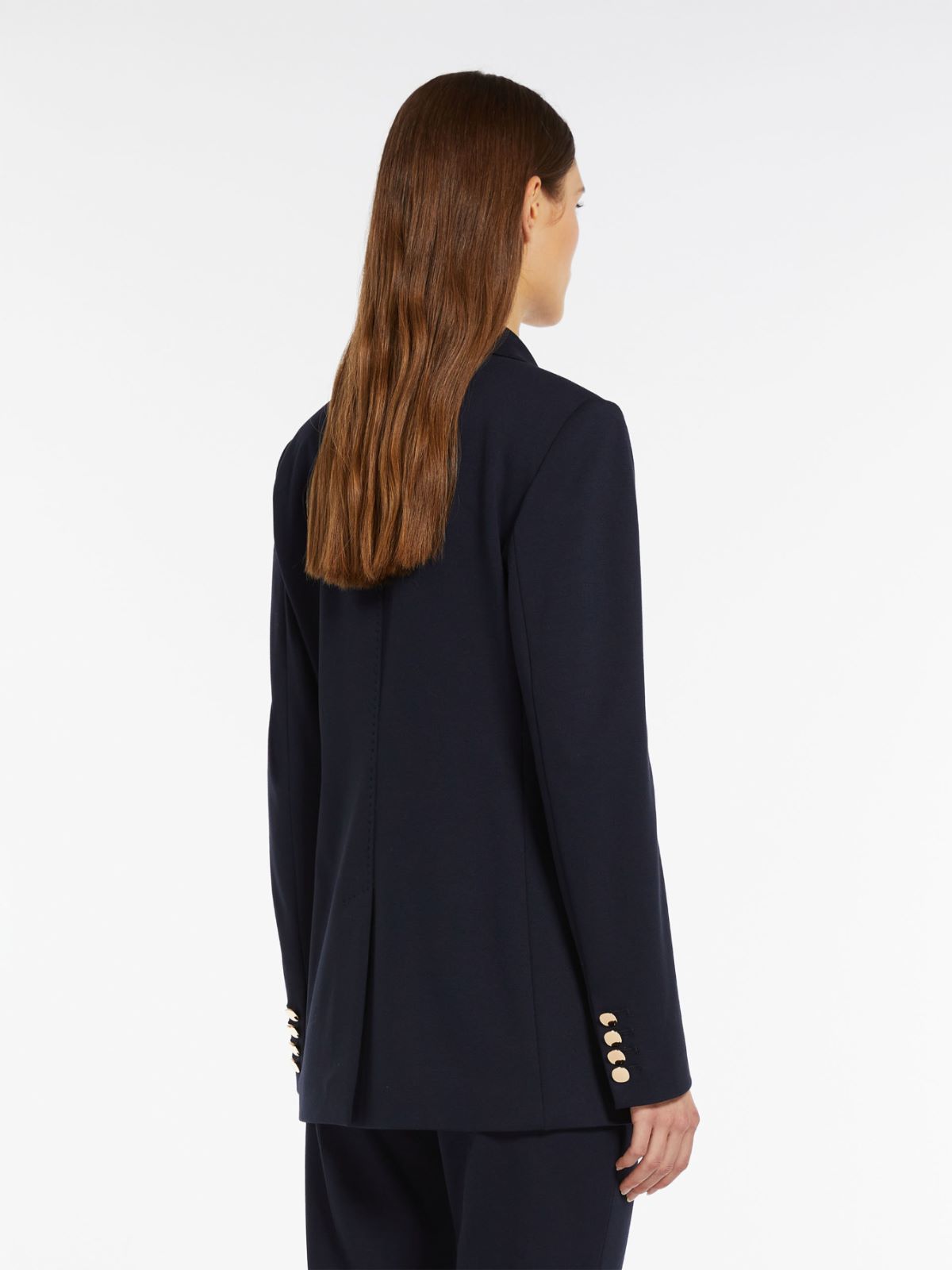 Double-breasted jersey jacket