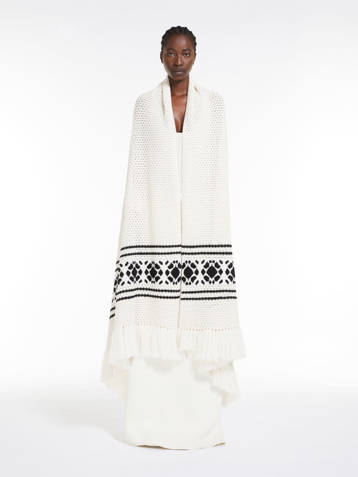 Large wool and cashmere scarf