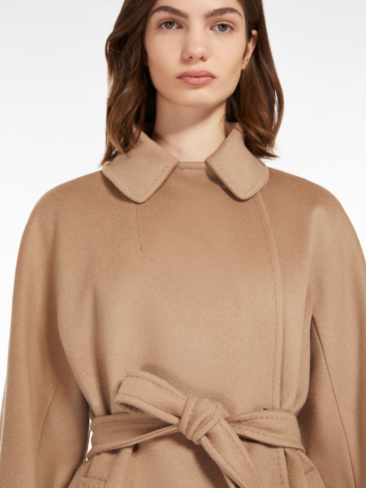 Belted cashmere coat