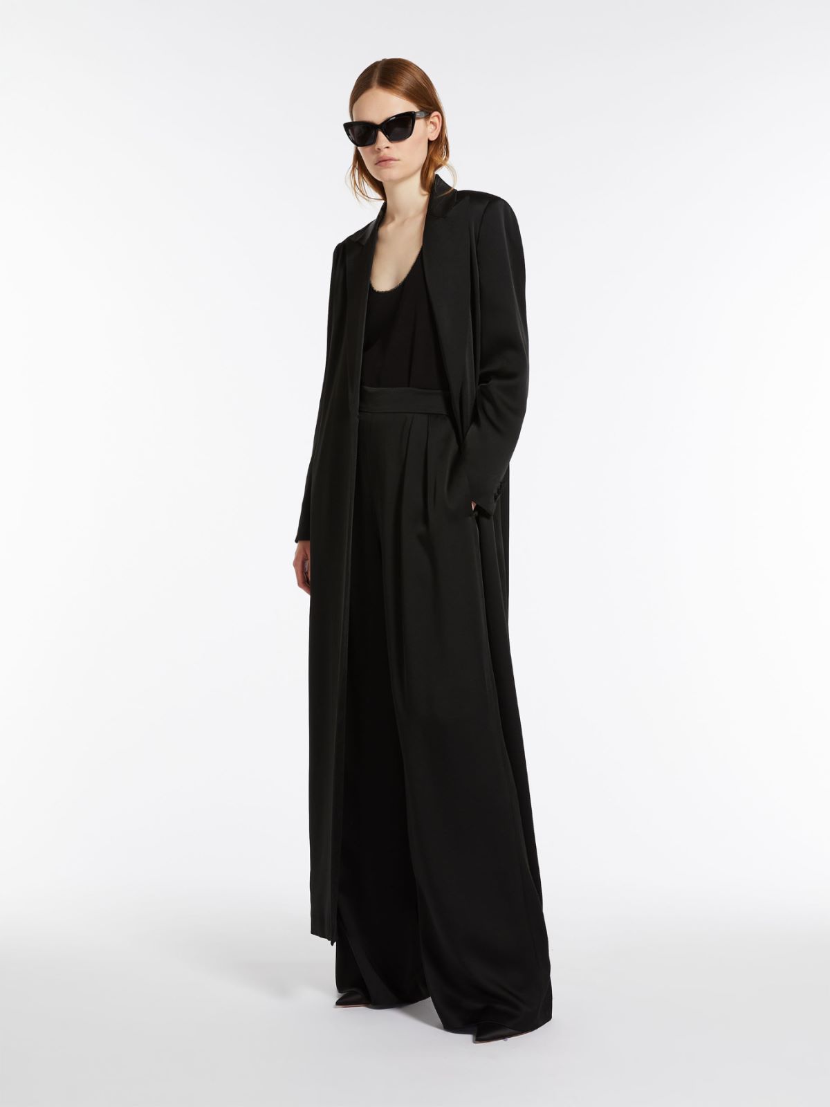 Flowing satin trousers