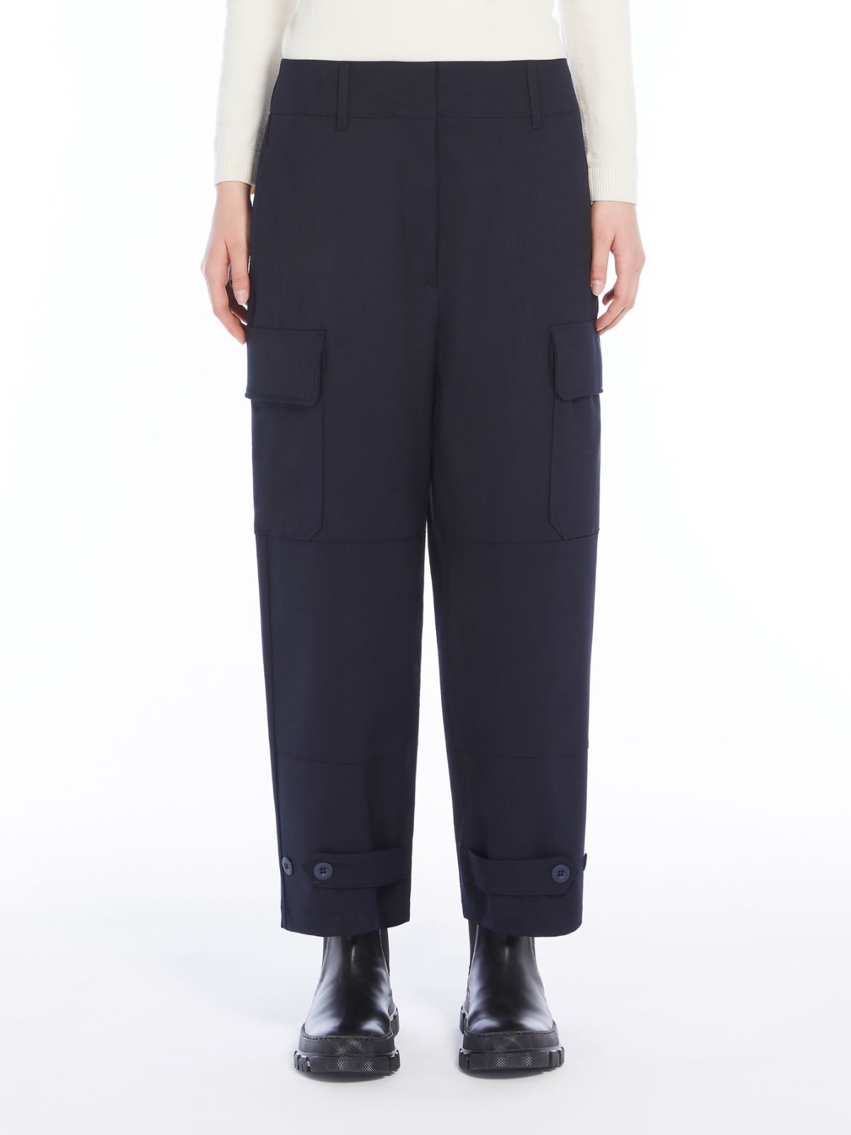 Technical wool trousers