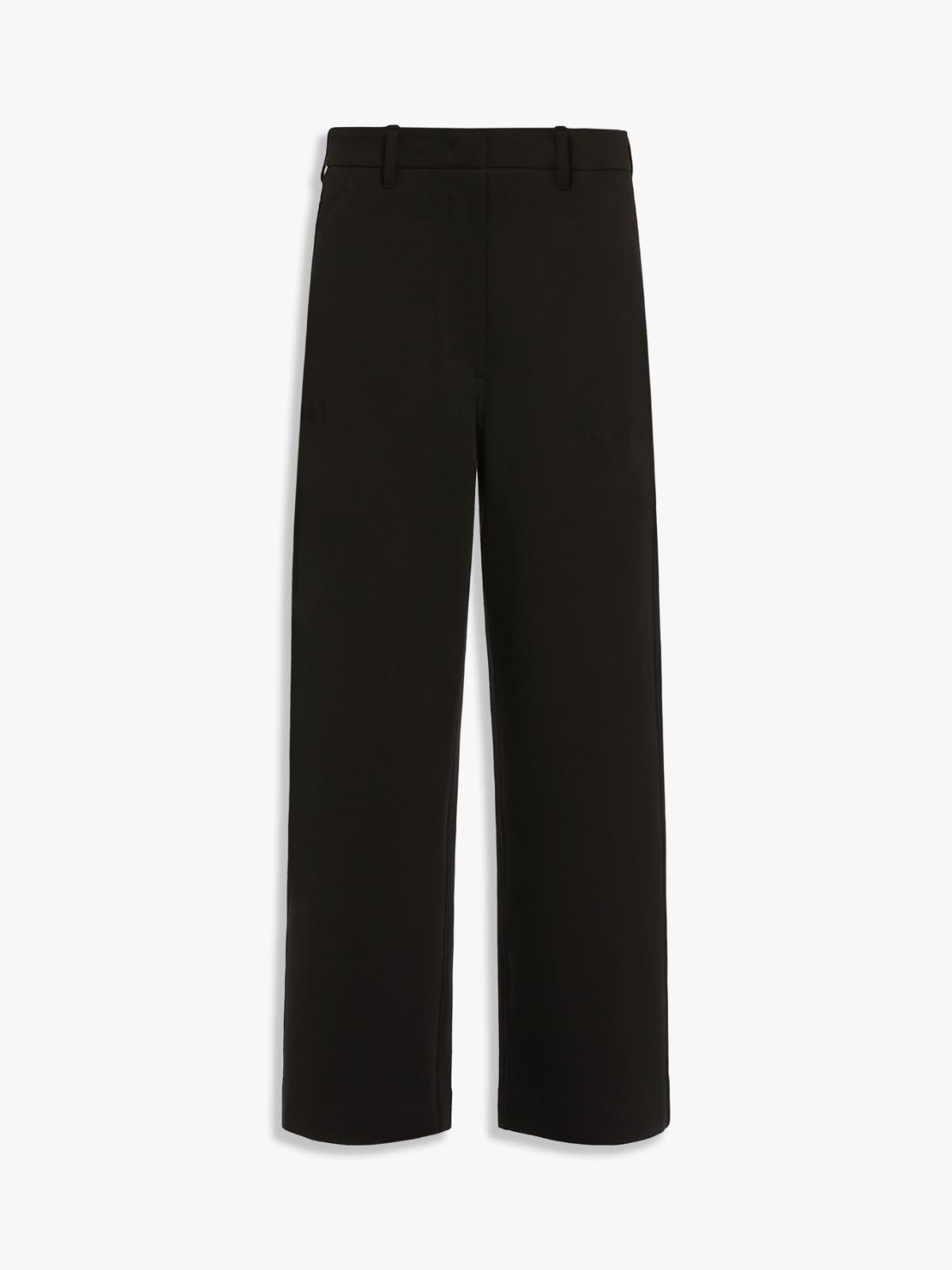 Straight-fit scuba jersey trousers