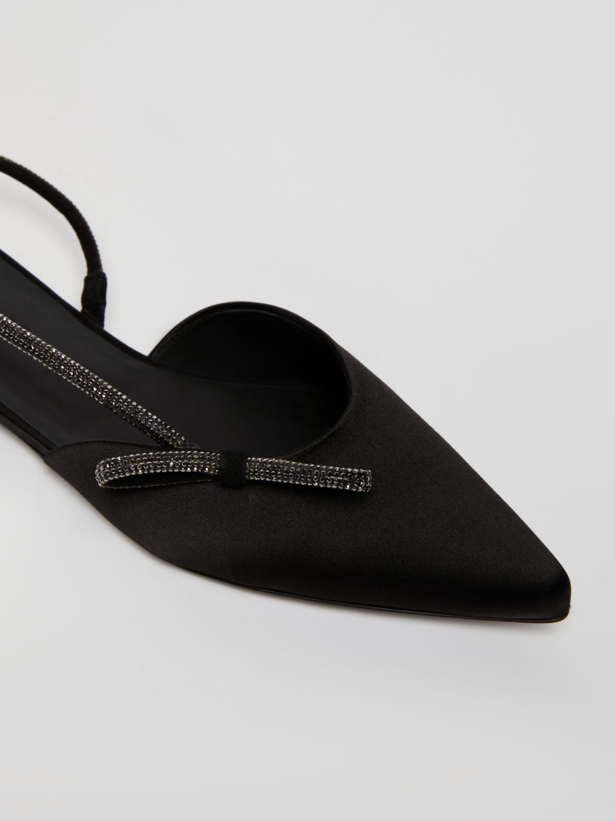 Satin slingback ballet flats