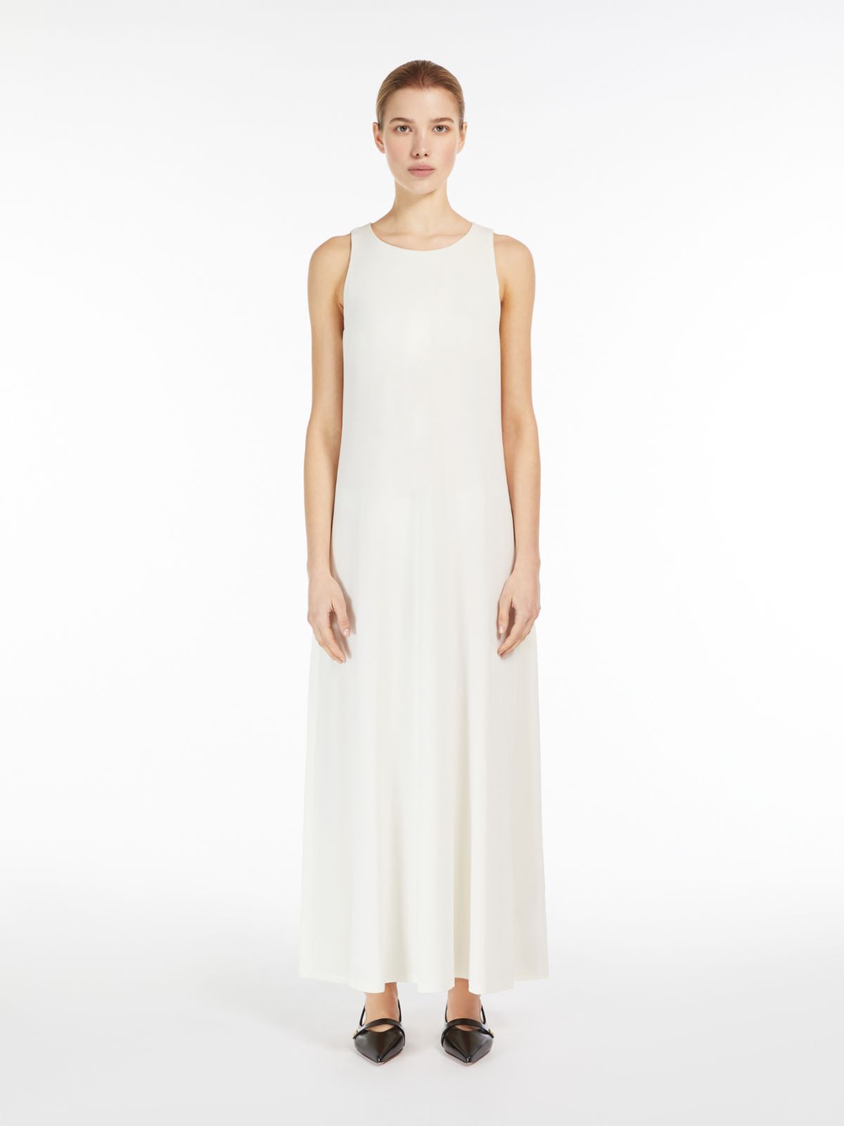 Stretch jersey A-line dress