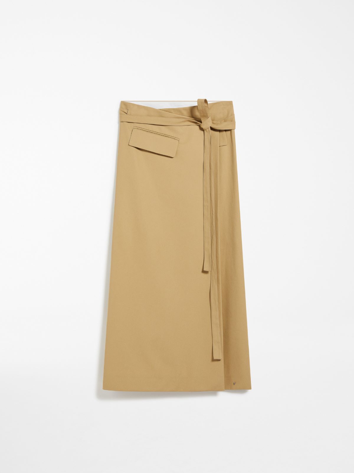 Long waterproof gabardine skirt
