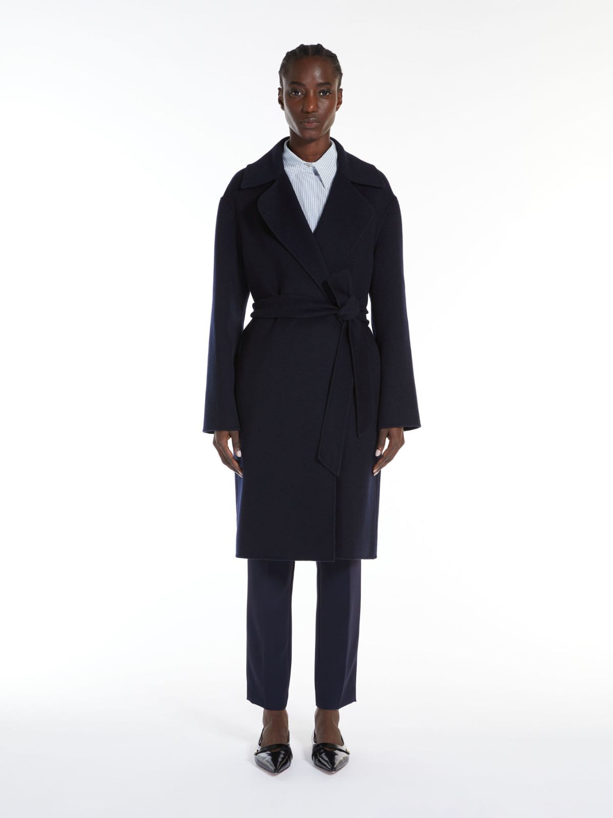 Wool, silk and cashmere coat