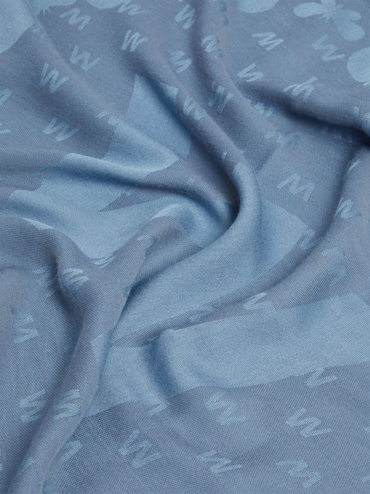 Jacquard-knit viscose and wool shawl