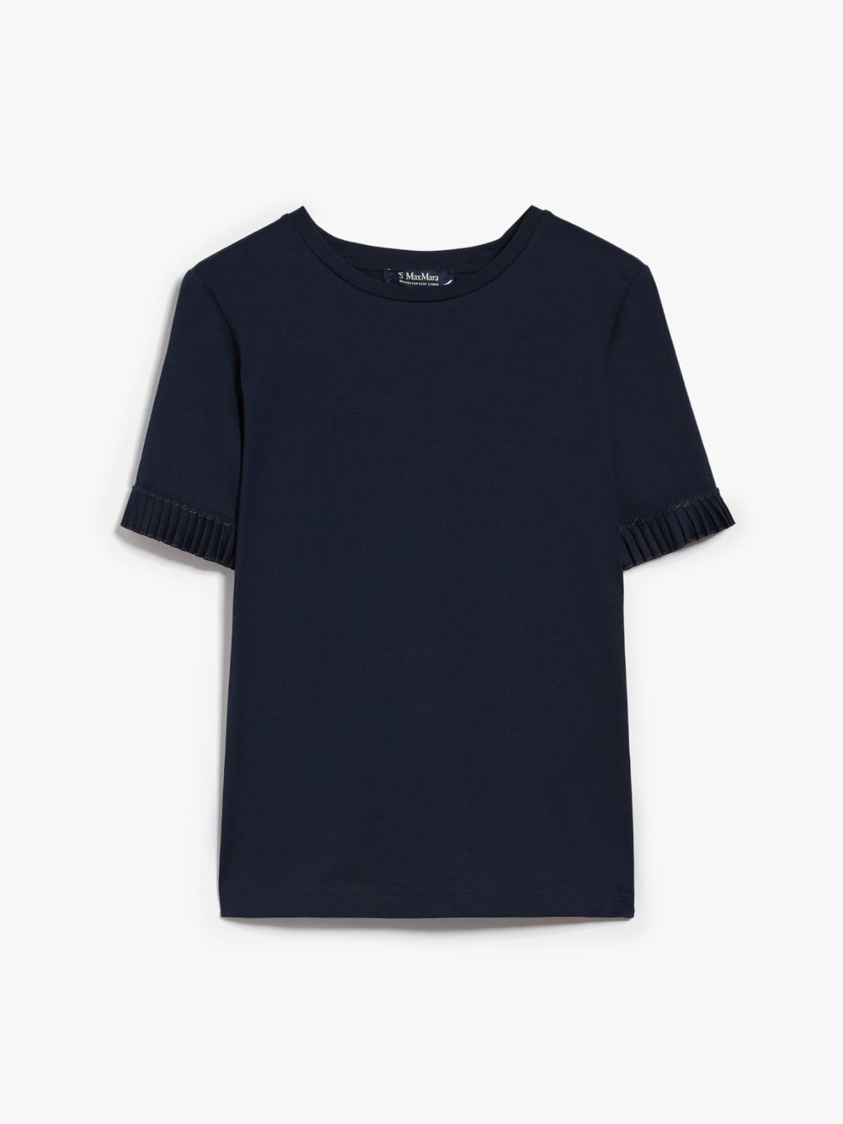 Ruched cotton jersey T-shirt