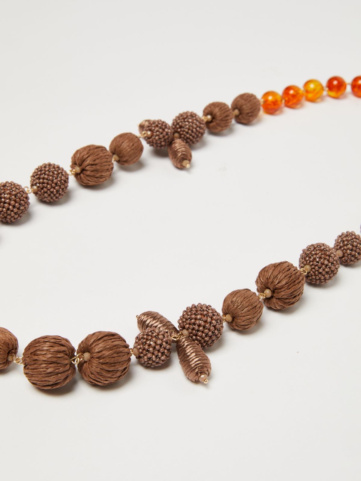 Resin and metal necklace