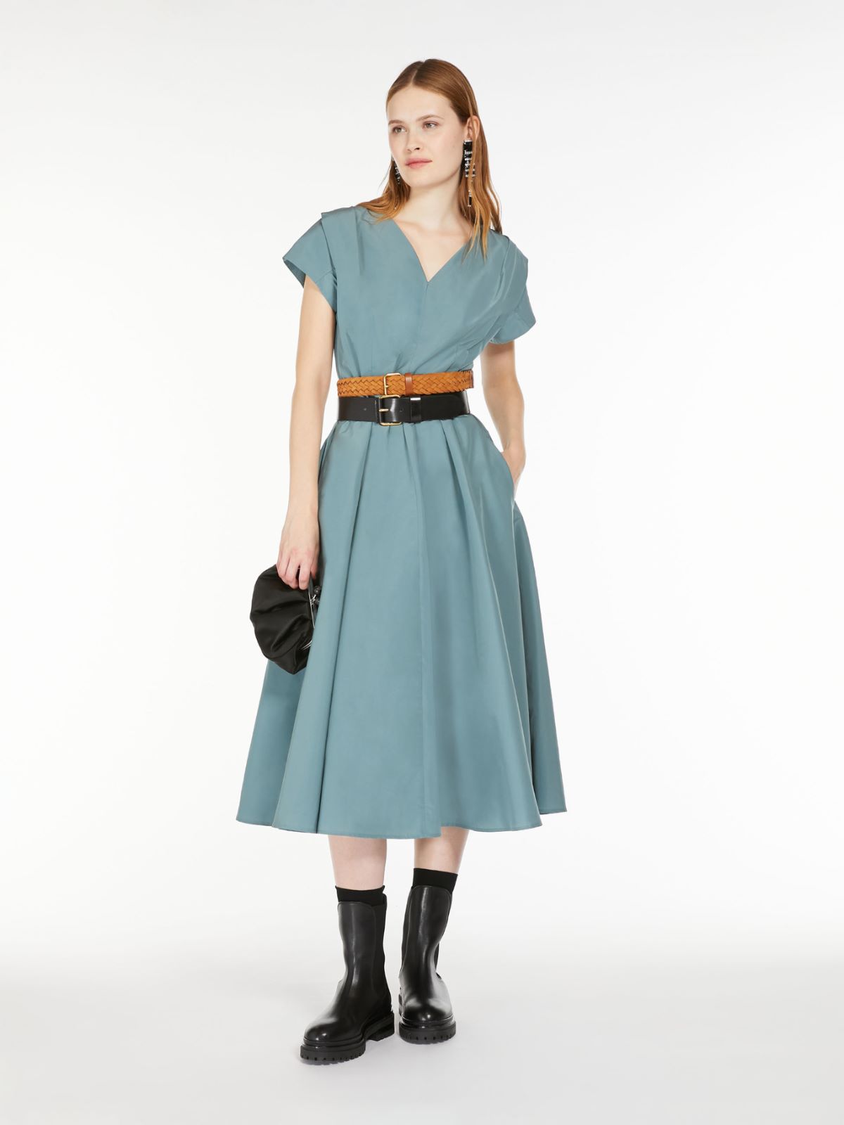 Midi taffeta dress