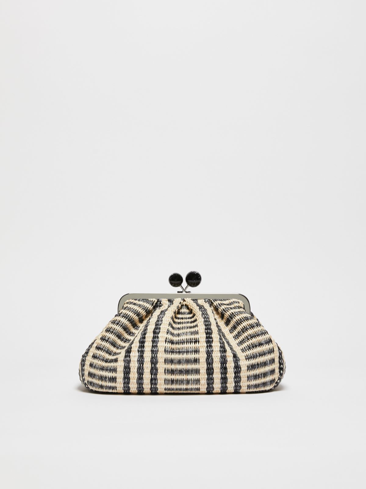 Medium raffia-look jacquard Pasticcino Bag