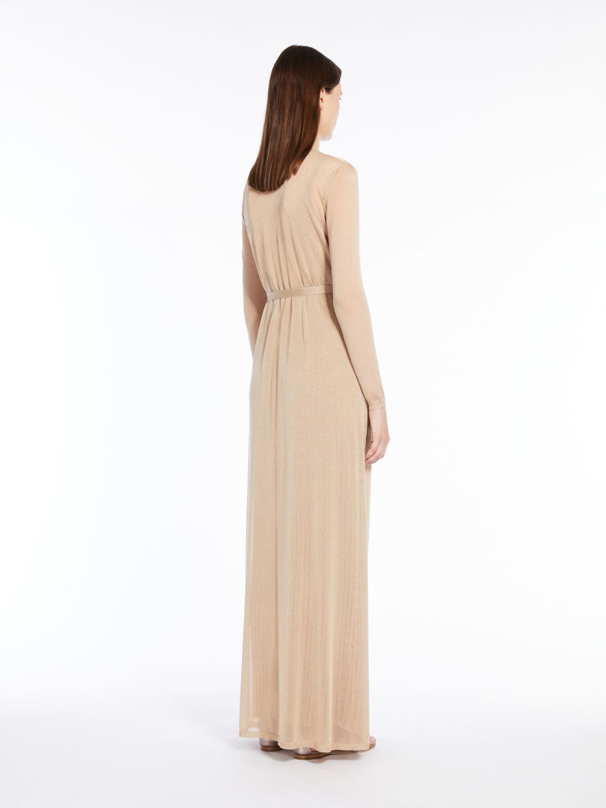 Lurex viscose yarn cardigan