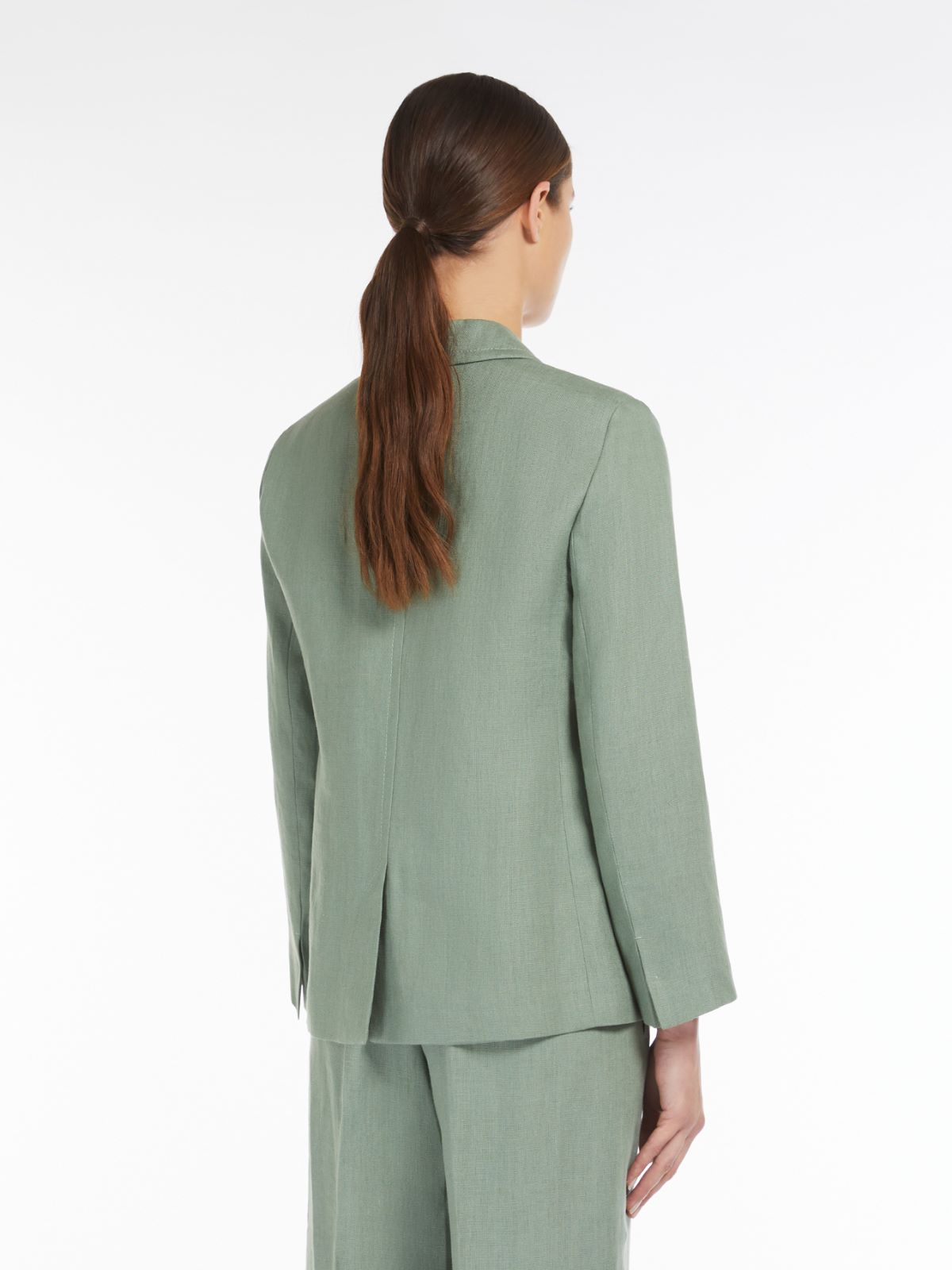 Single-breasted linen jacket