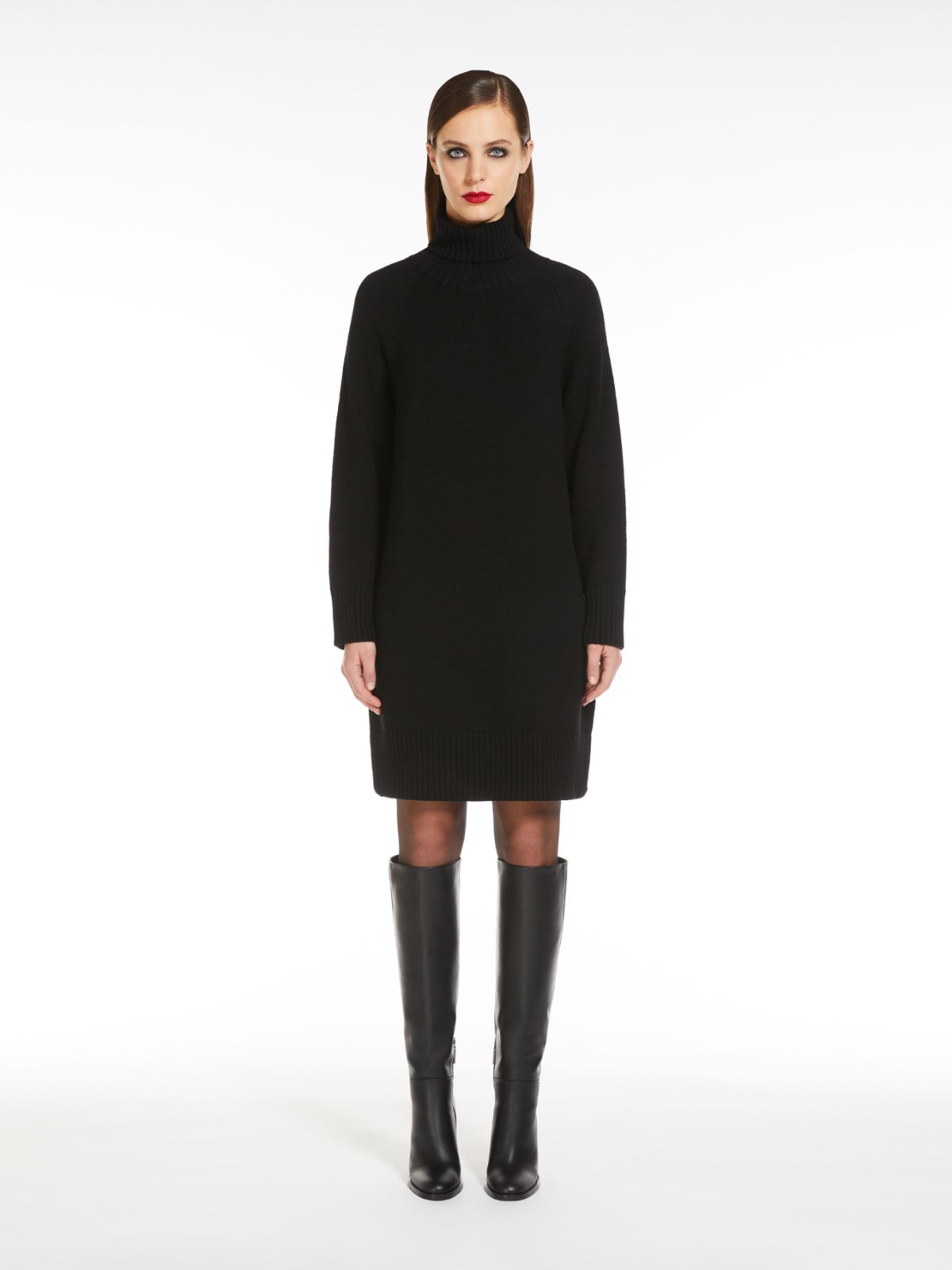Wool turtleneck dress