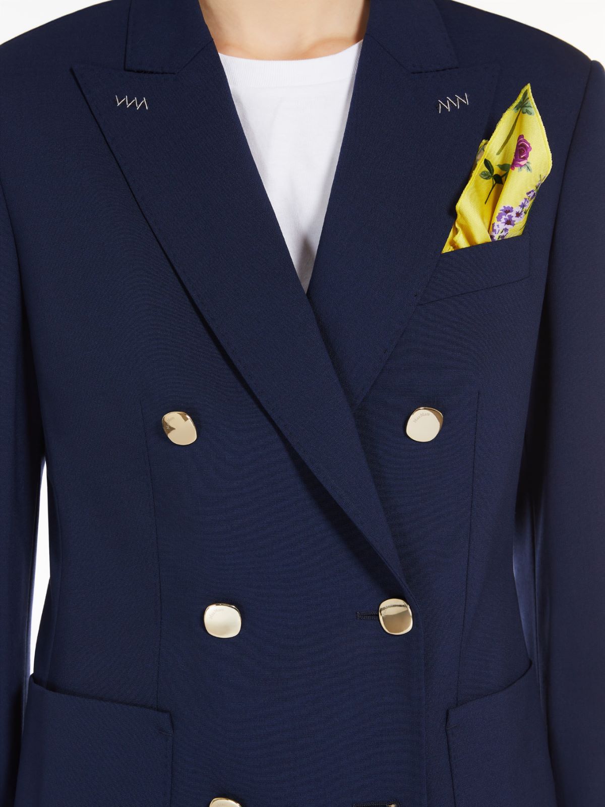 Wool and mohair double-breasted blazer