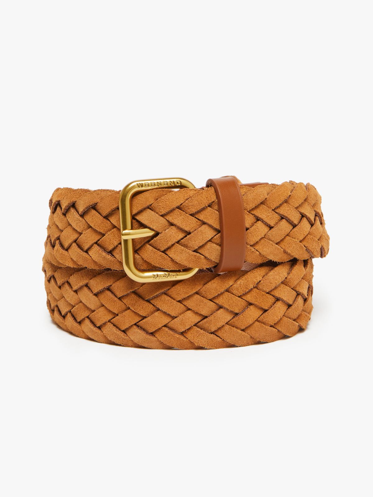Woven suede belt