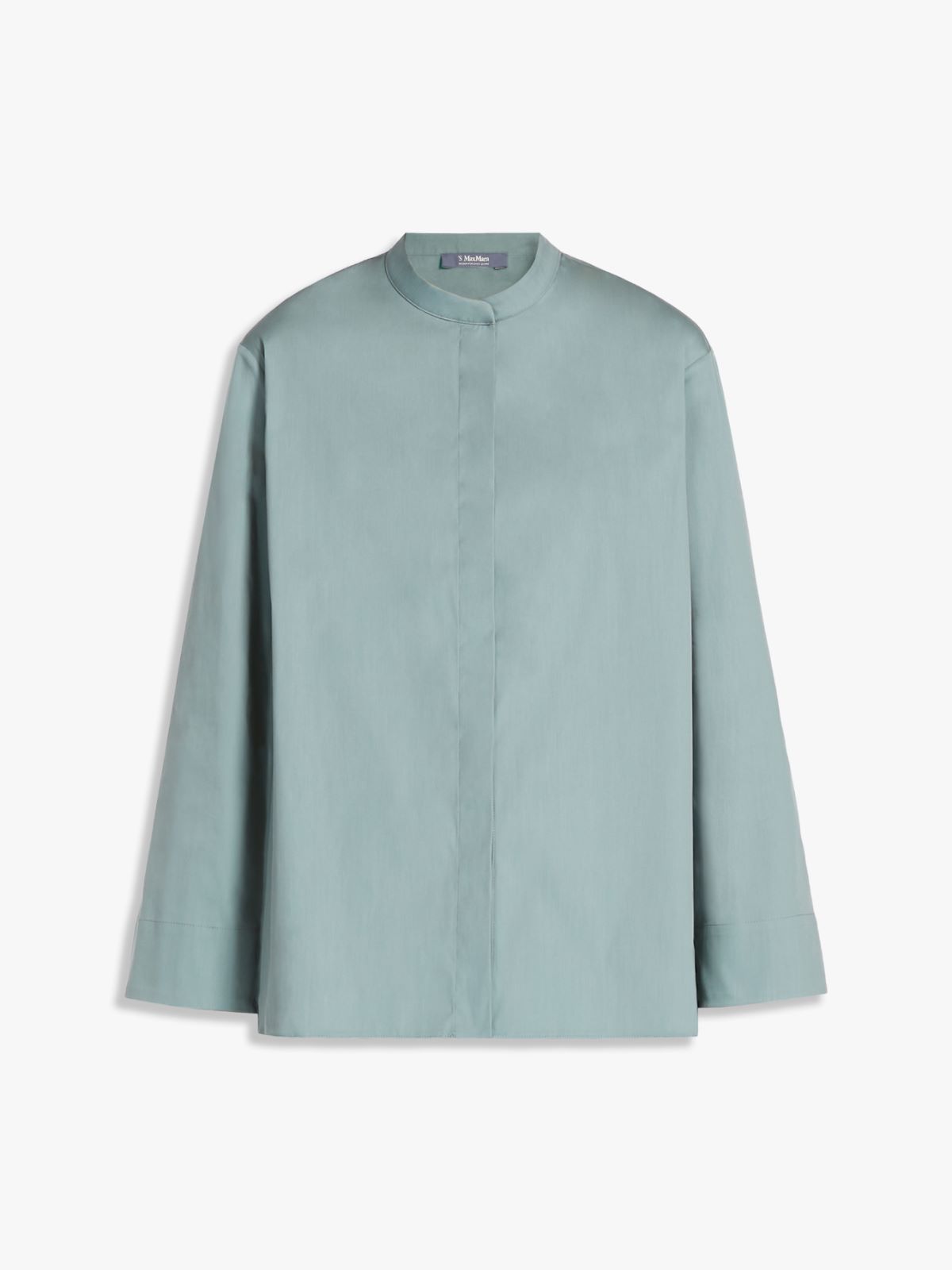 Flared poplin shirt
