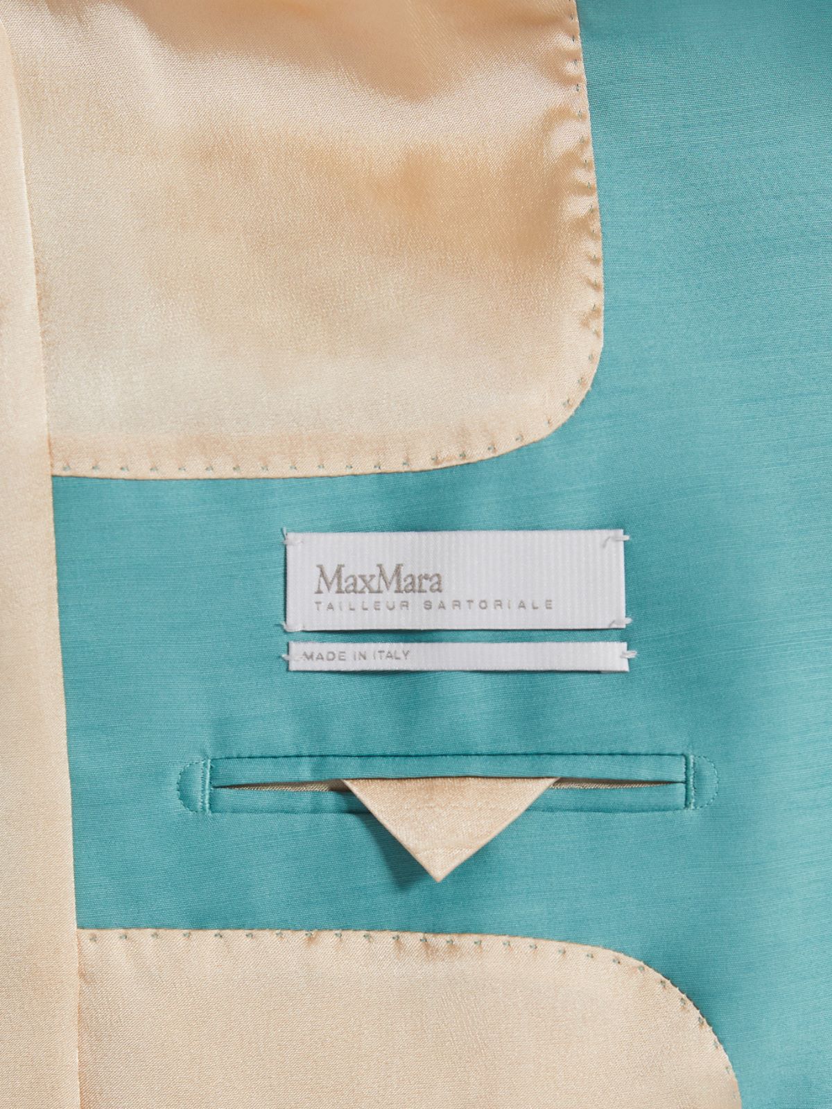 Wool and silk duchess satin blazer