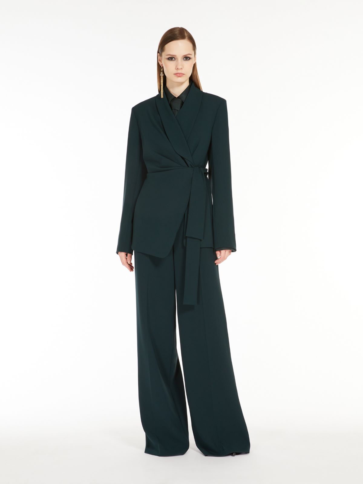 Straight cady trousers