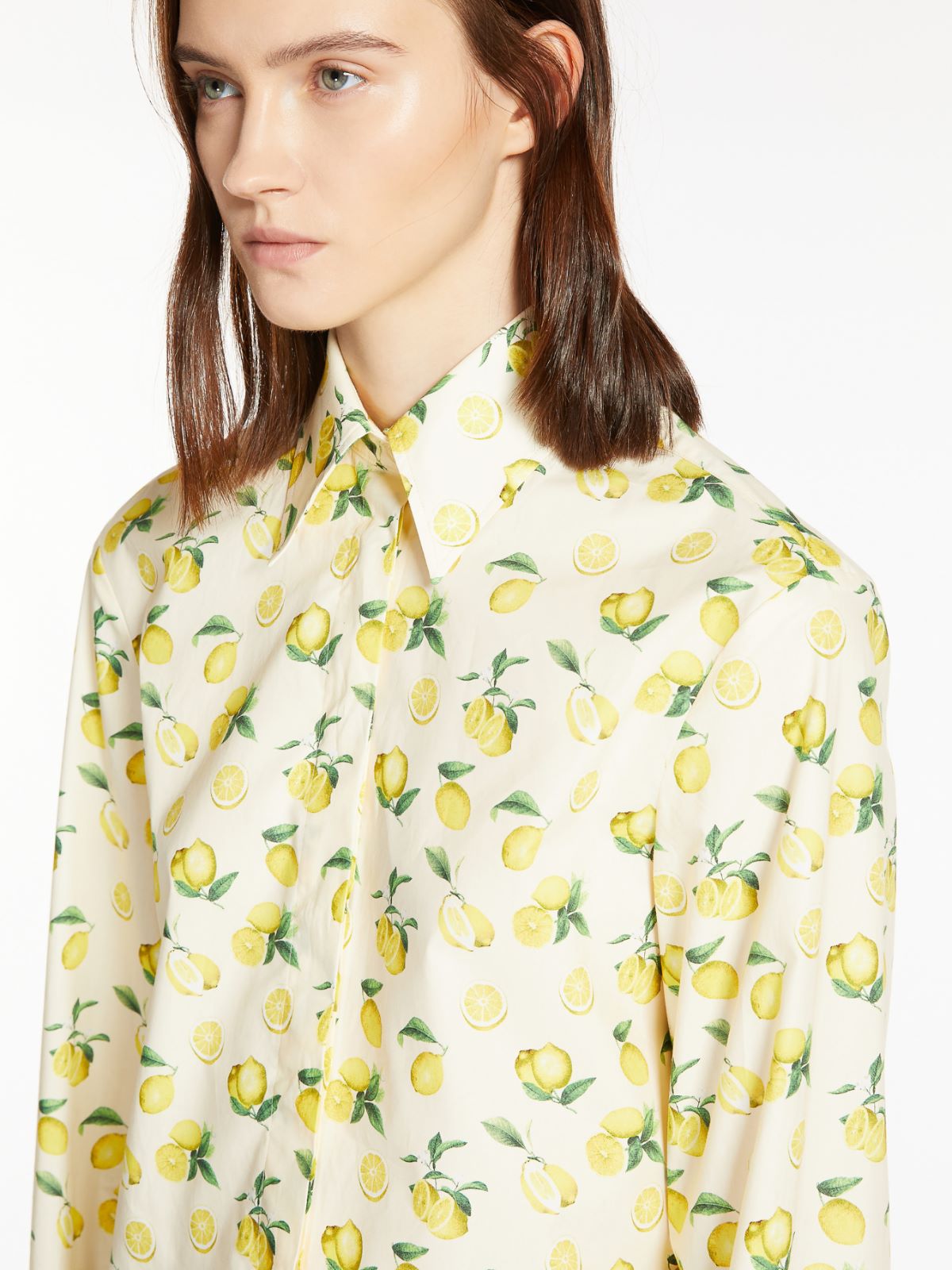 Printed poplin shirt
