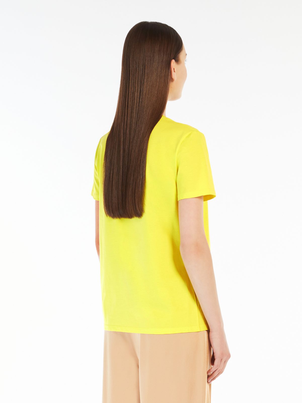 Feather-detail jersey T-shirt