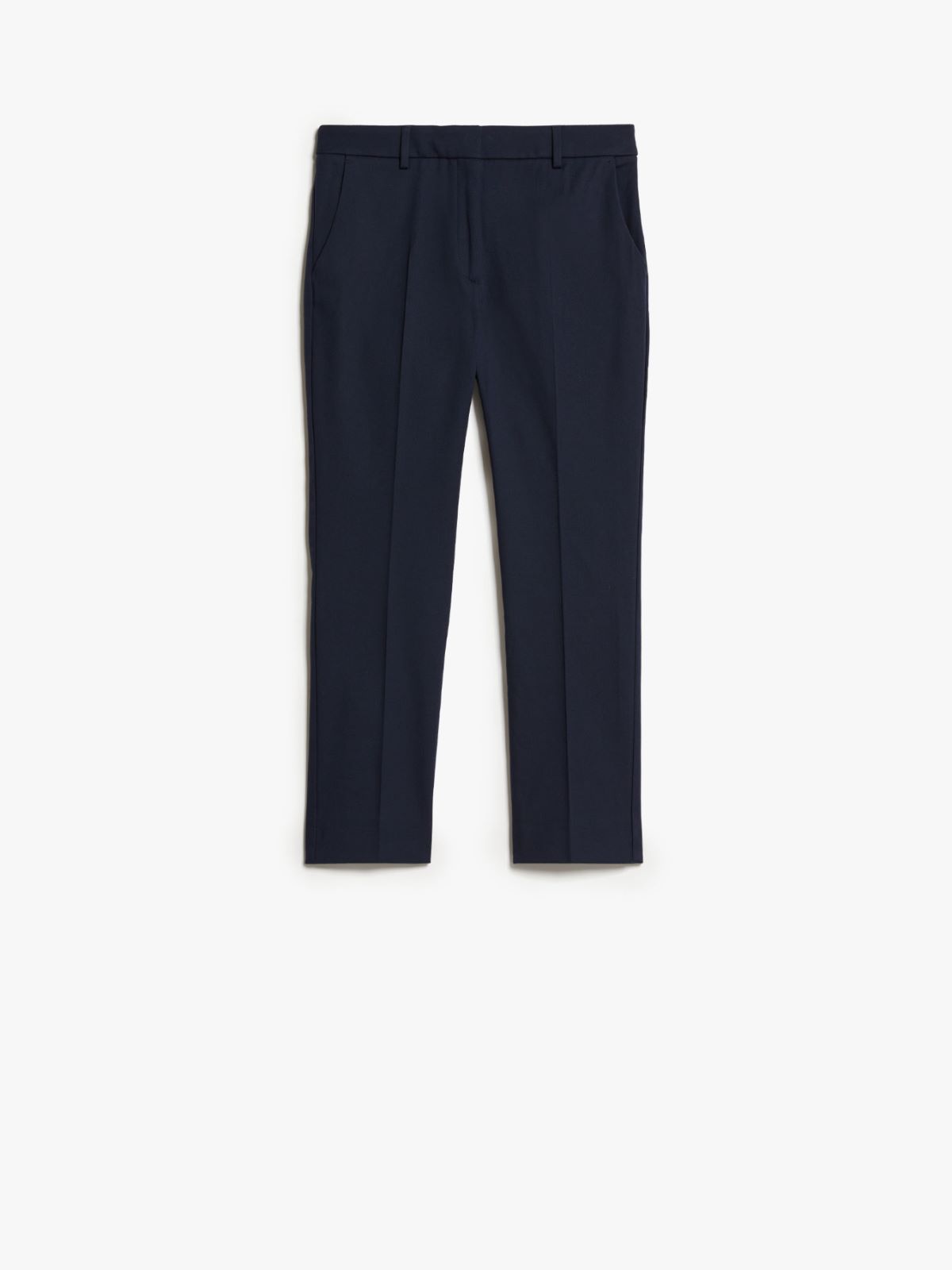Stretch cotton cigarette trousers