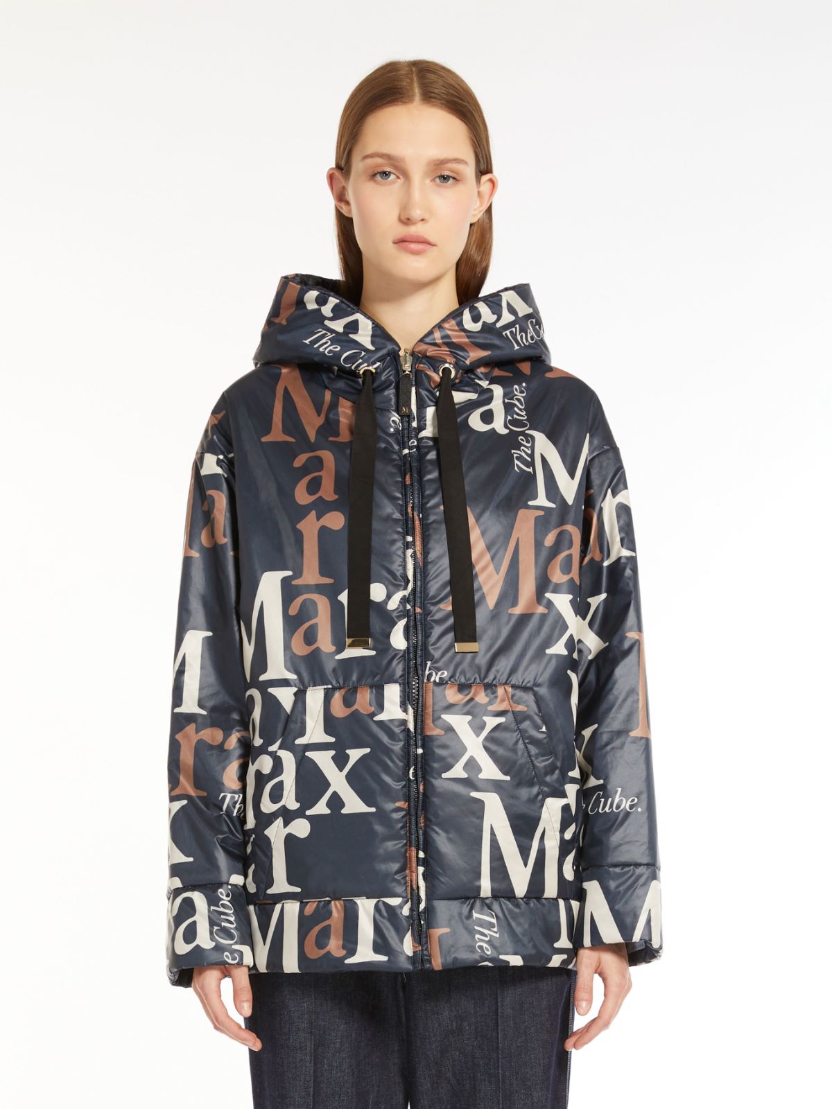 Reversible parka in water-resistant canvas