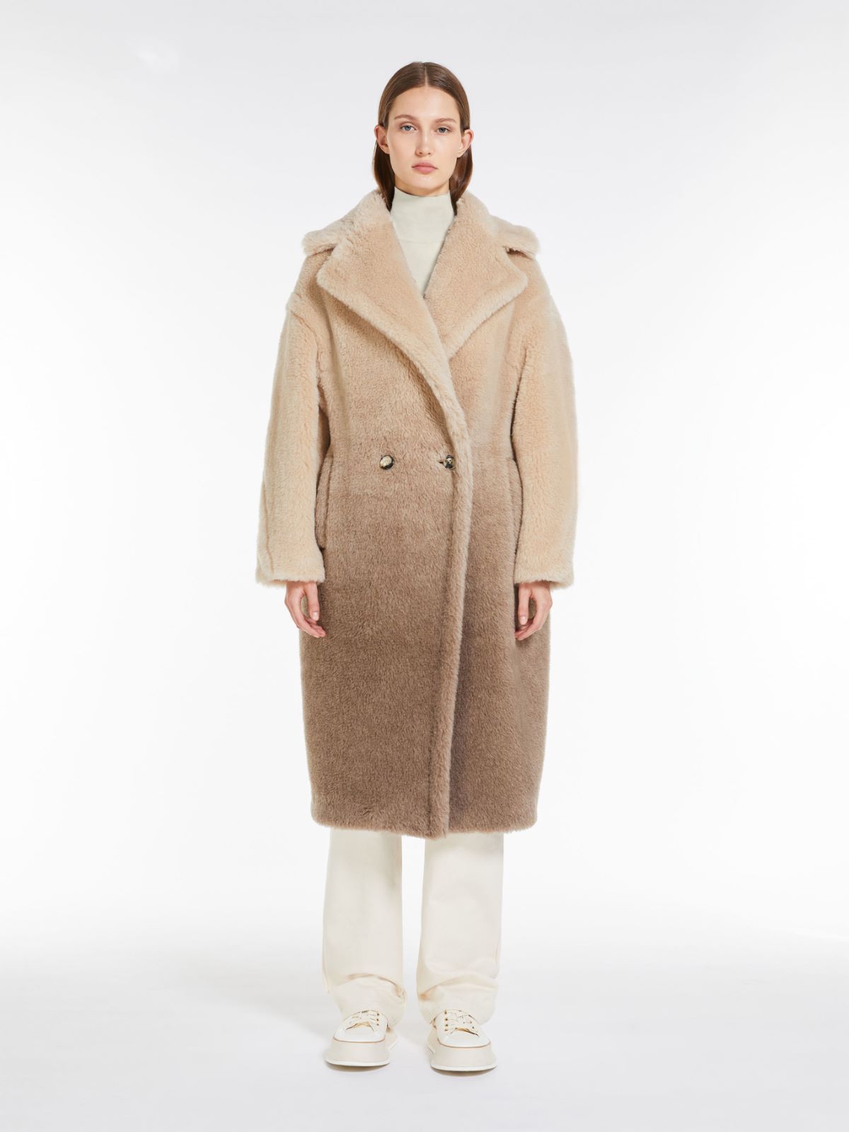 Teddy Bear Icon Coat in wool and alpaca