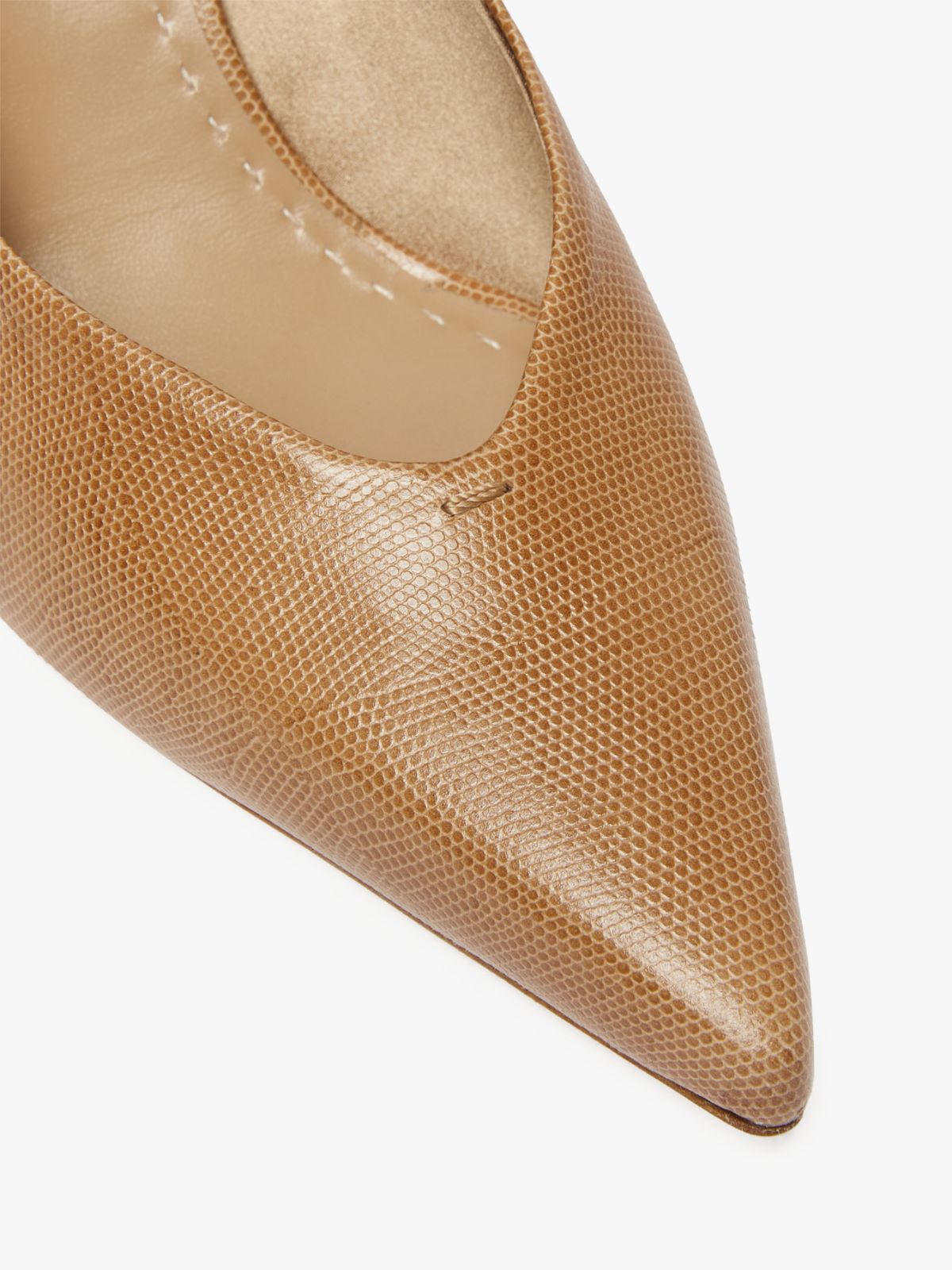 Lizard-print leather court shoes