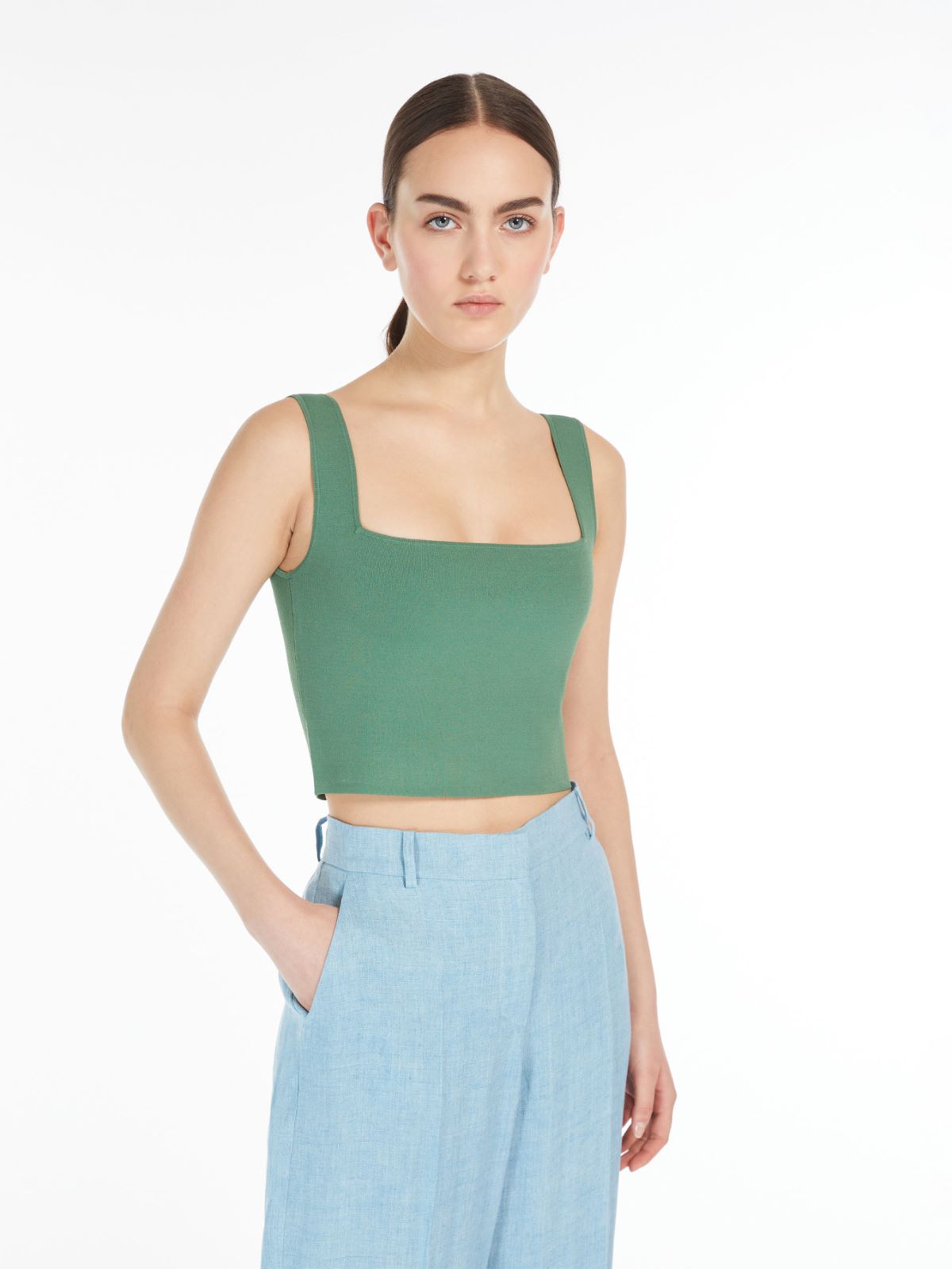 Viscose yarn vest top