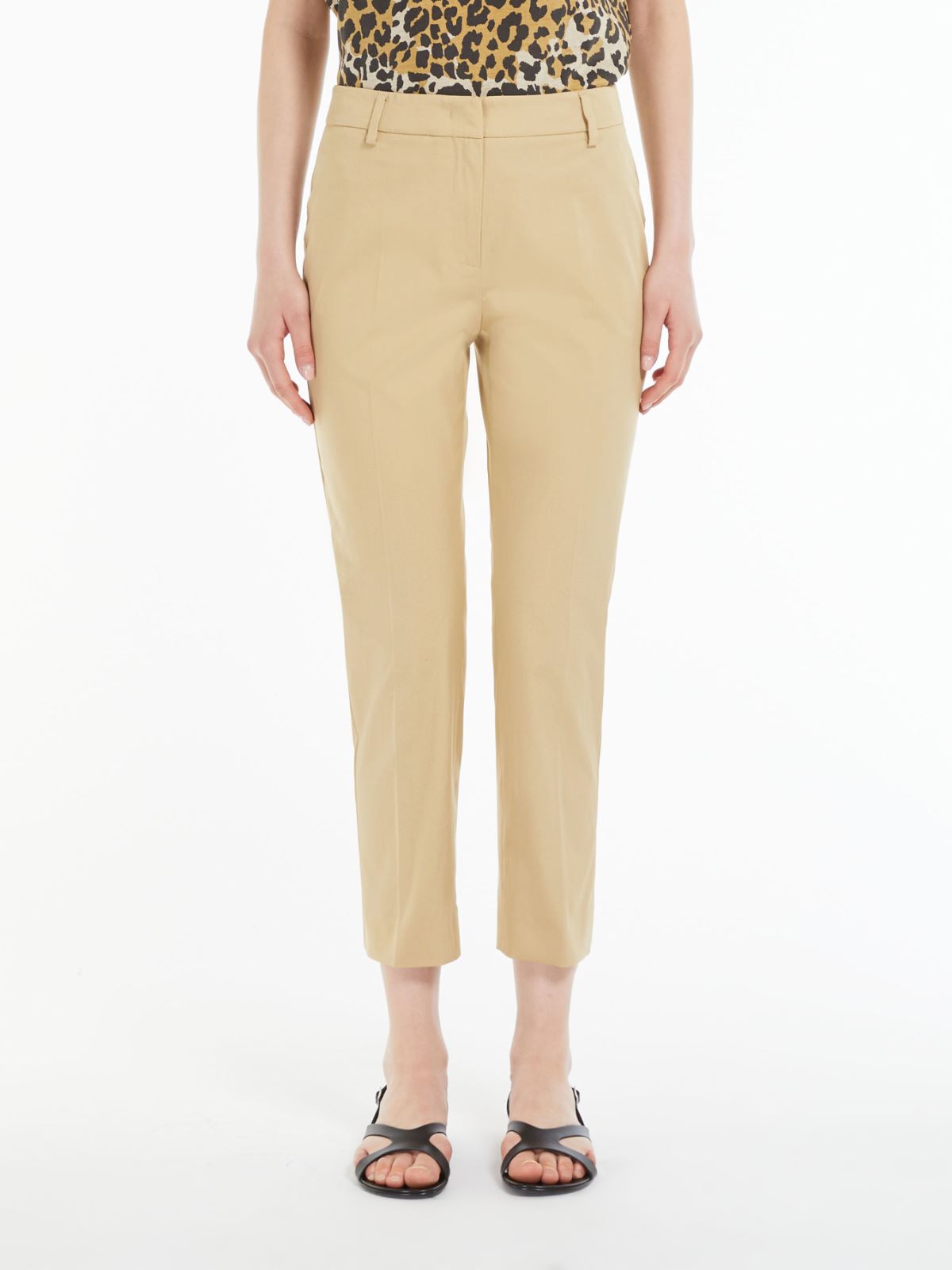 Cotton gabardine trousers