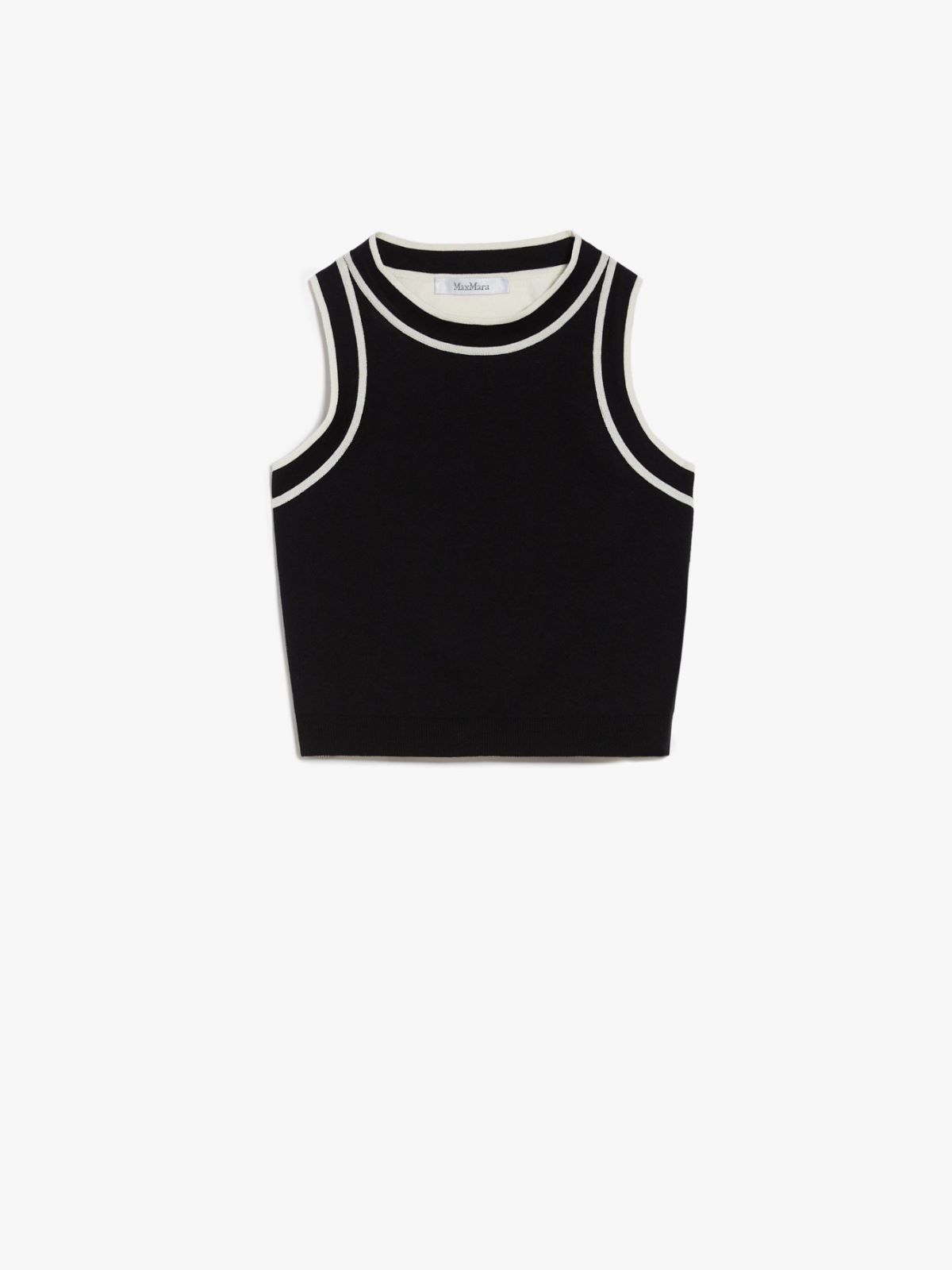 Crop top in polished cotton