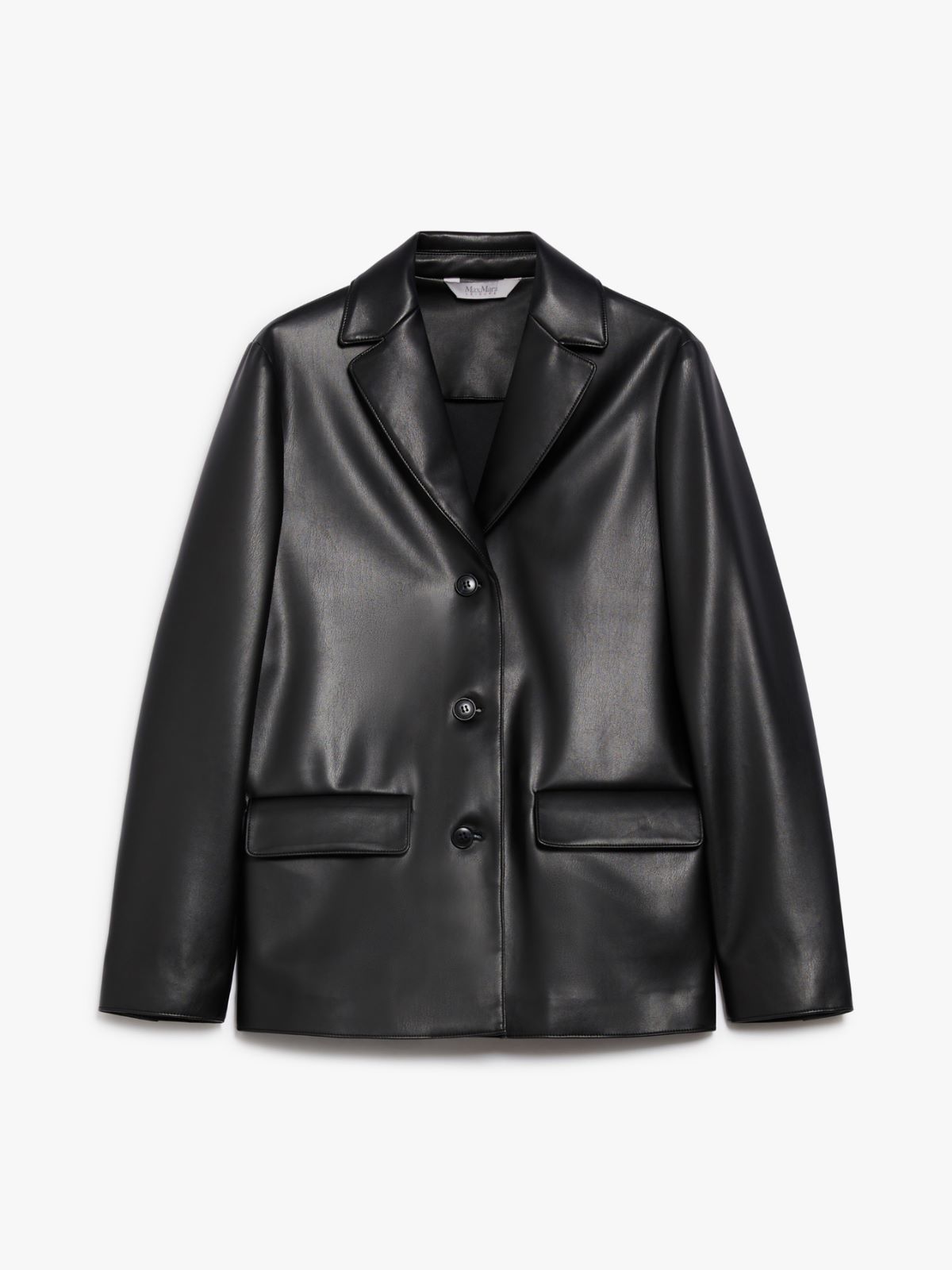 Coated jersey blazer