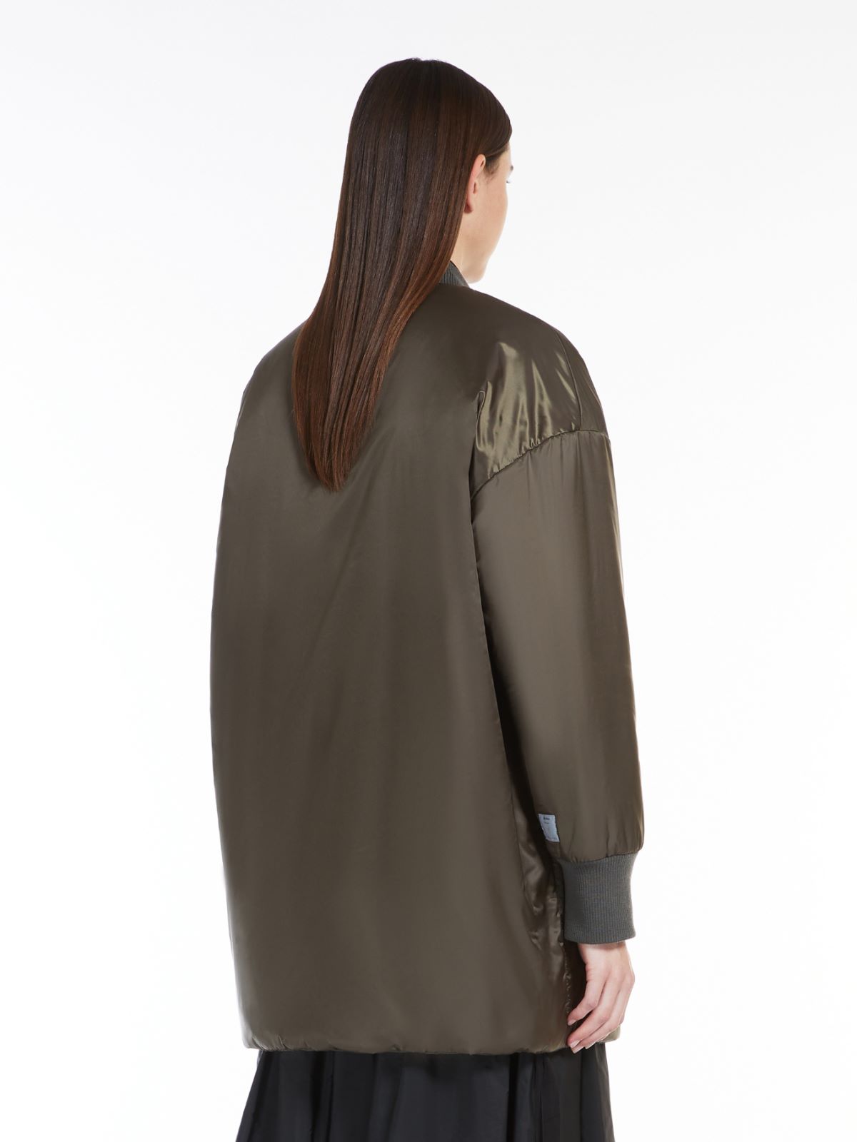 Reversible technical canvas bomber jacket