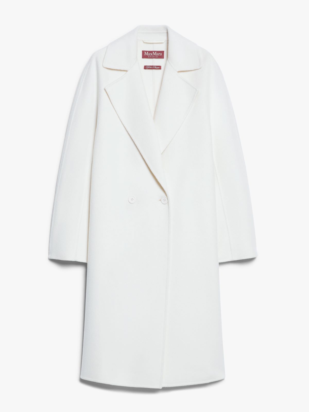 Double-breasted wool and cashmere coat