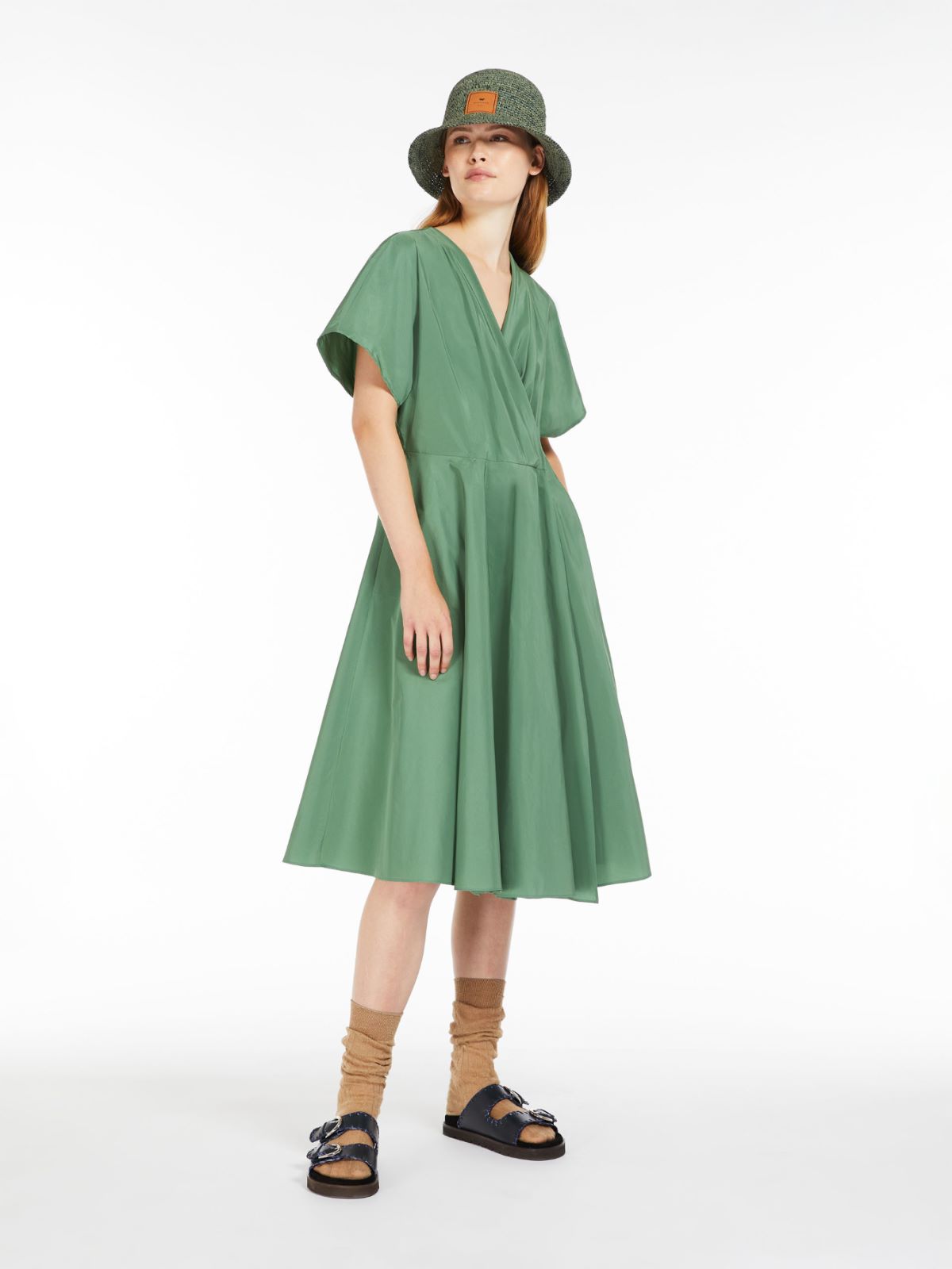 Cotton taffeta dress