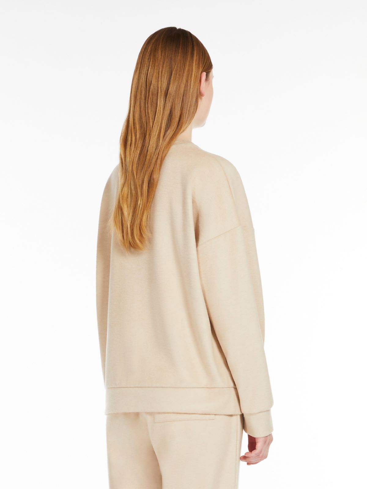 Cotton and wool broadcloth sweatshirt