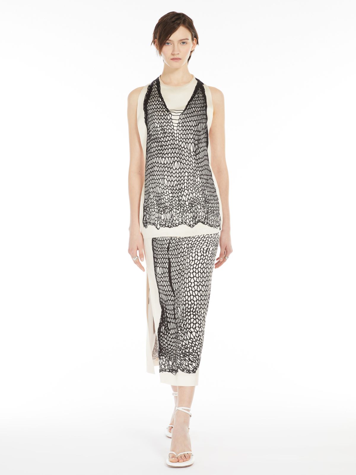 Lightweight satin skirt