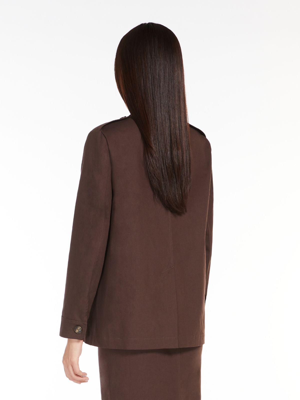 Cotton and linen canvas blazer