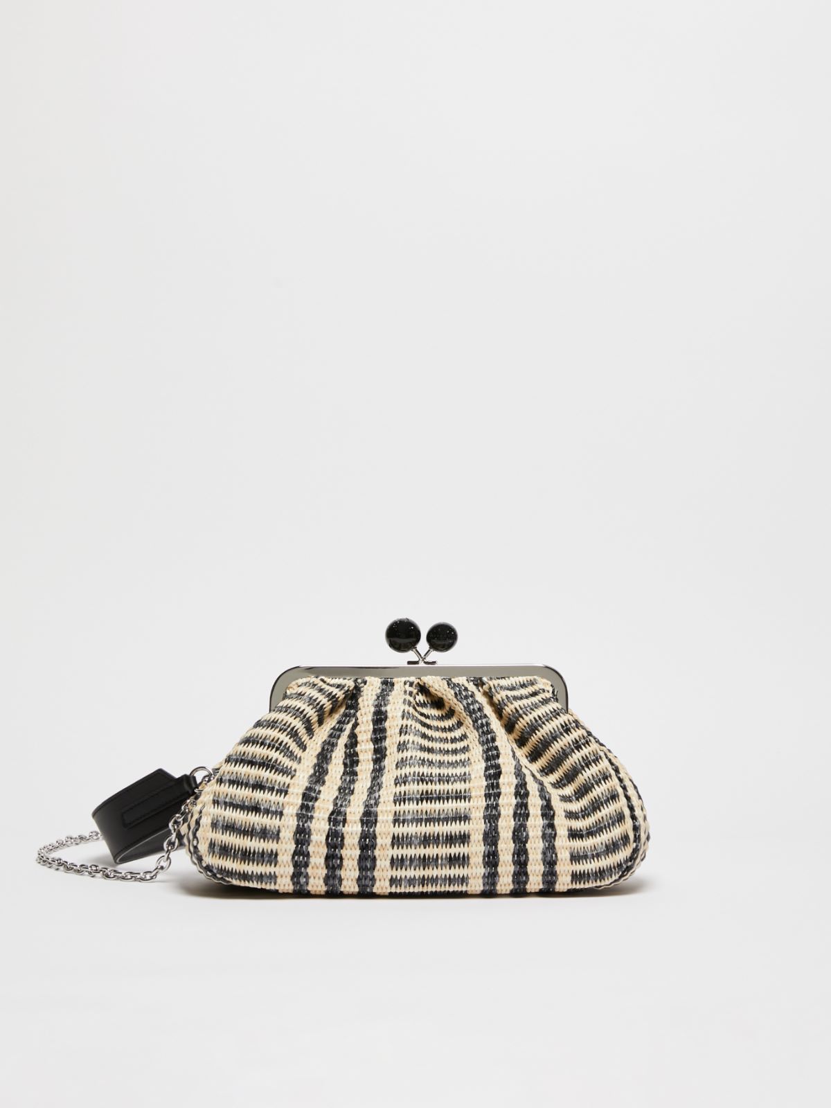Medium raffia-look jacquard Pasticcino Bag