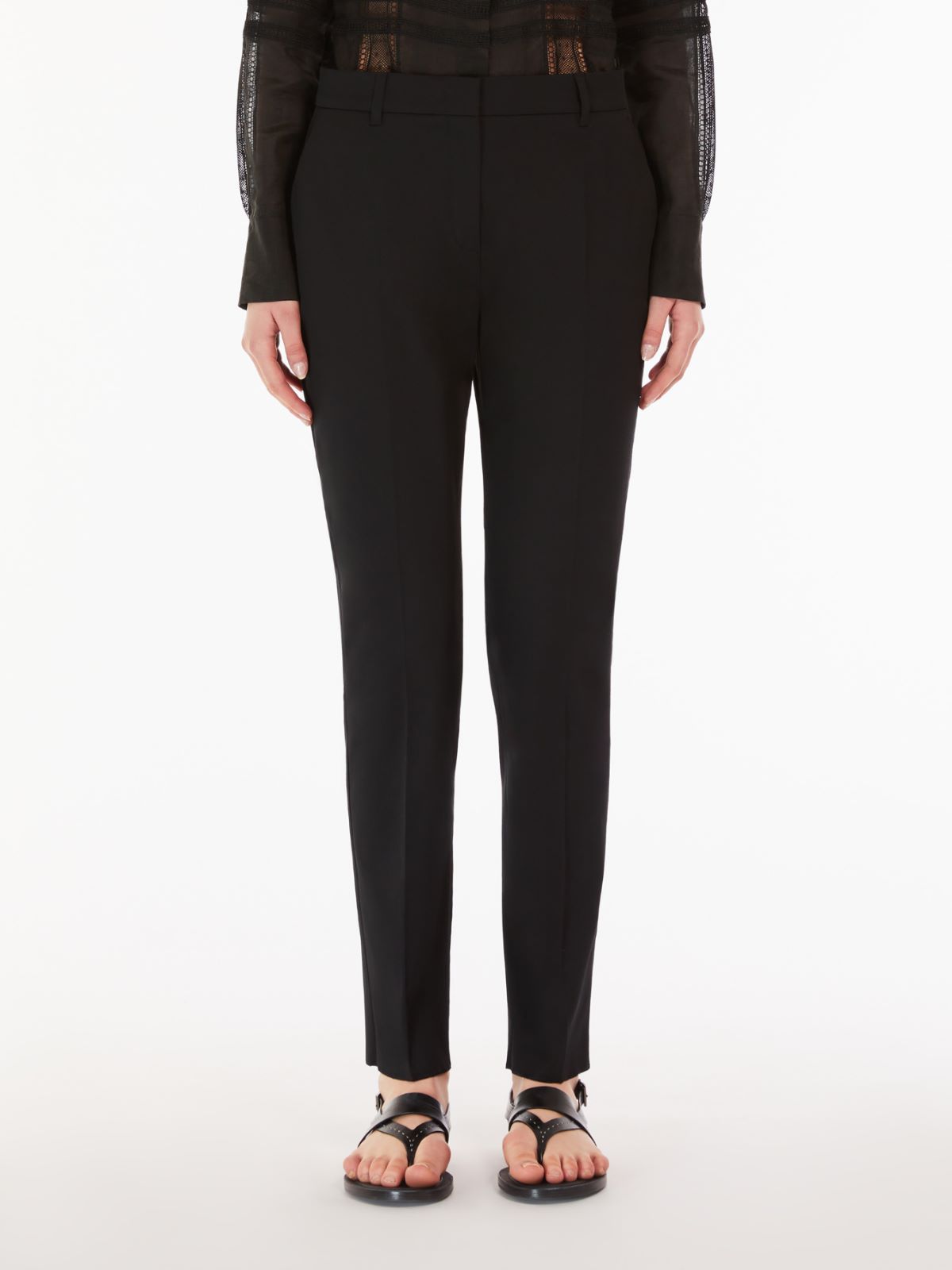 Cotton cigarette trousers