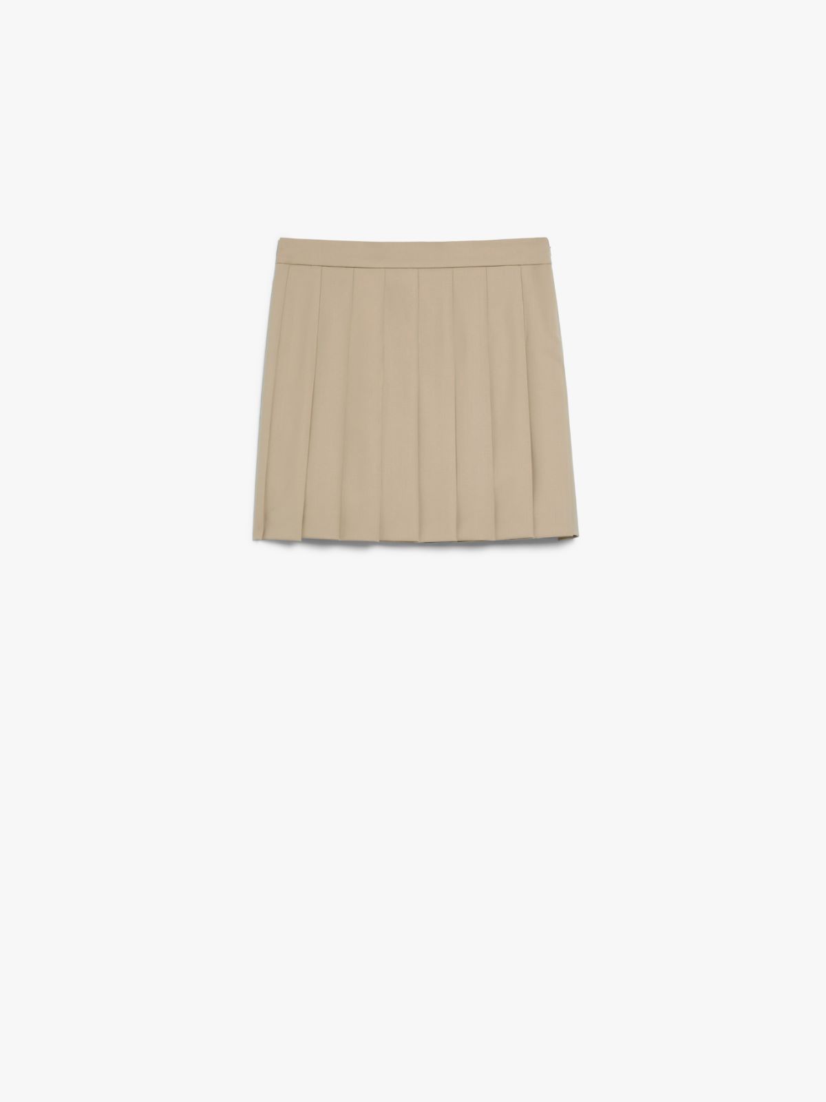 Pleated gabardine skirt