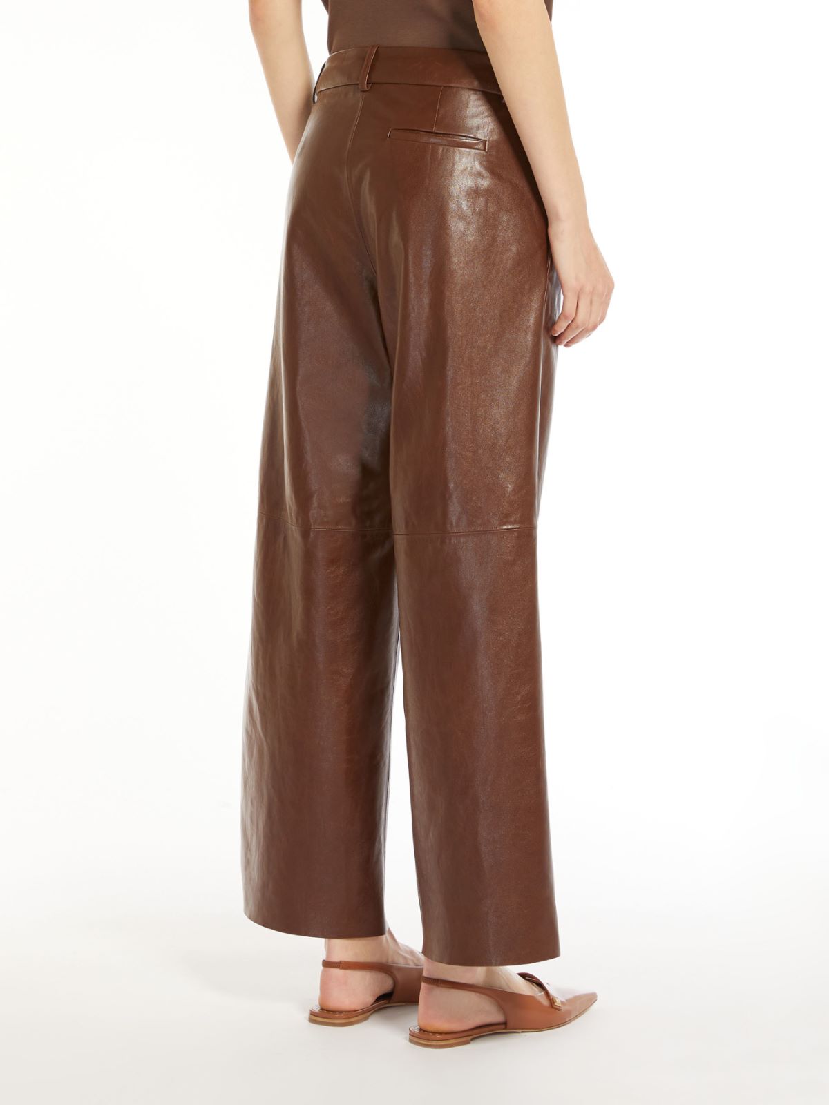 Nappa leather trousers