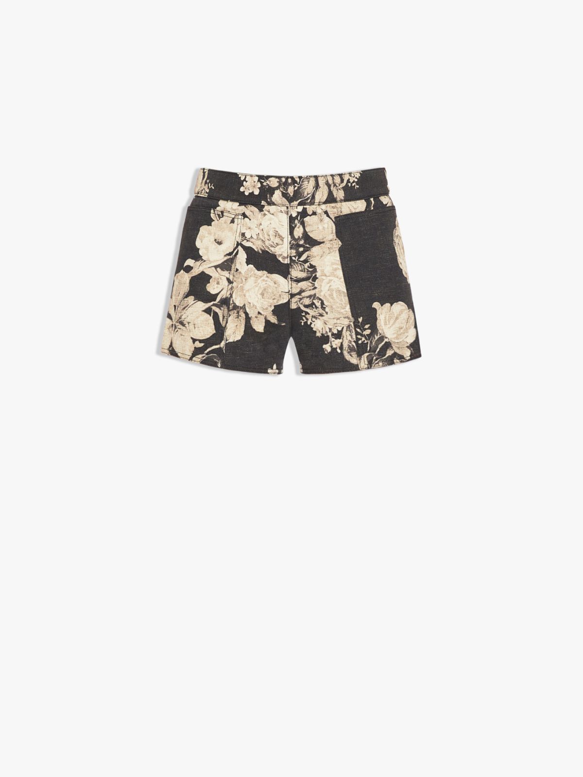 Printed cotton mini shorts
