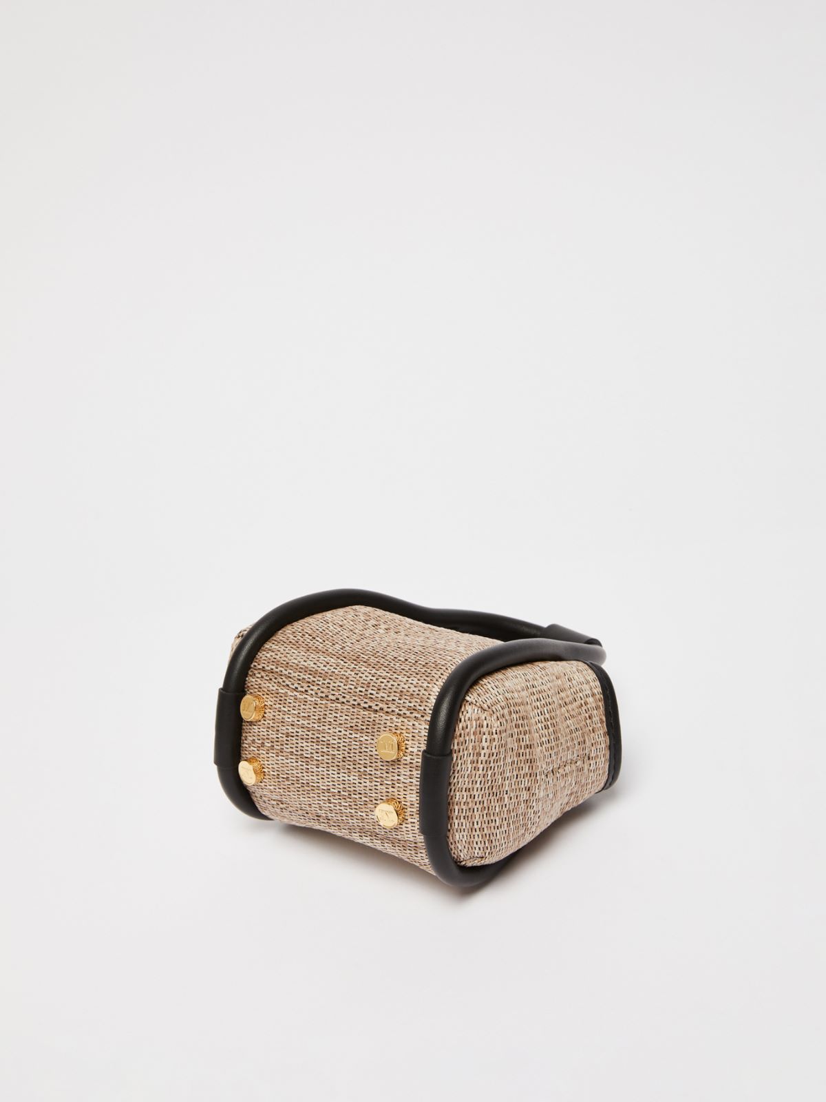 Jacquard raffia-effect fabric mini Marine bag