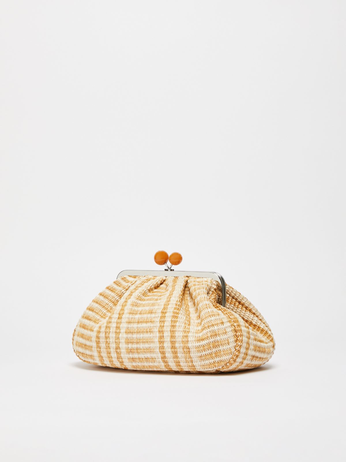 Medium raffia-look jacquard Pasticcino Bag