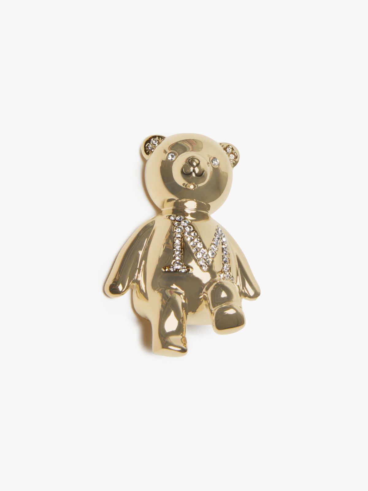 Metal teddy bear brooch