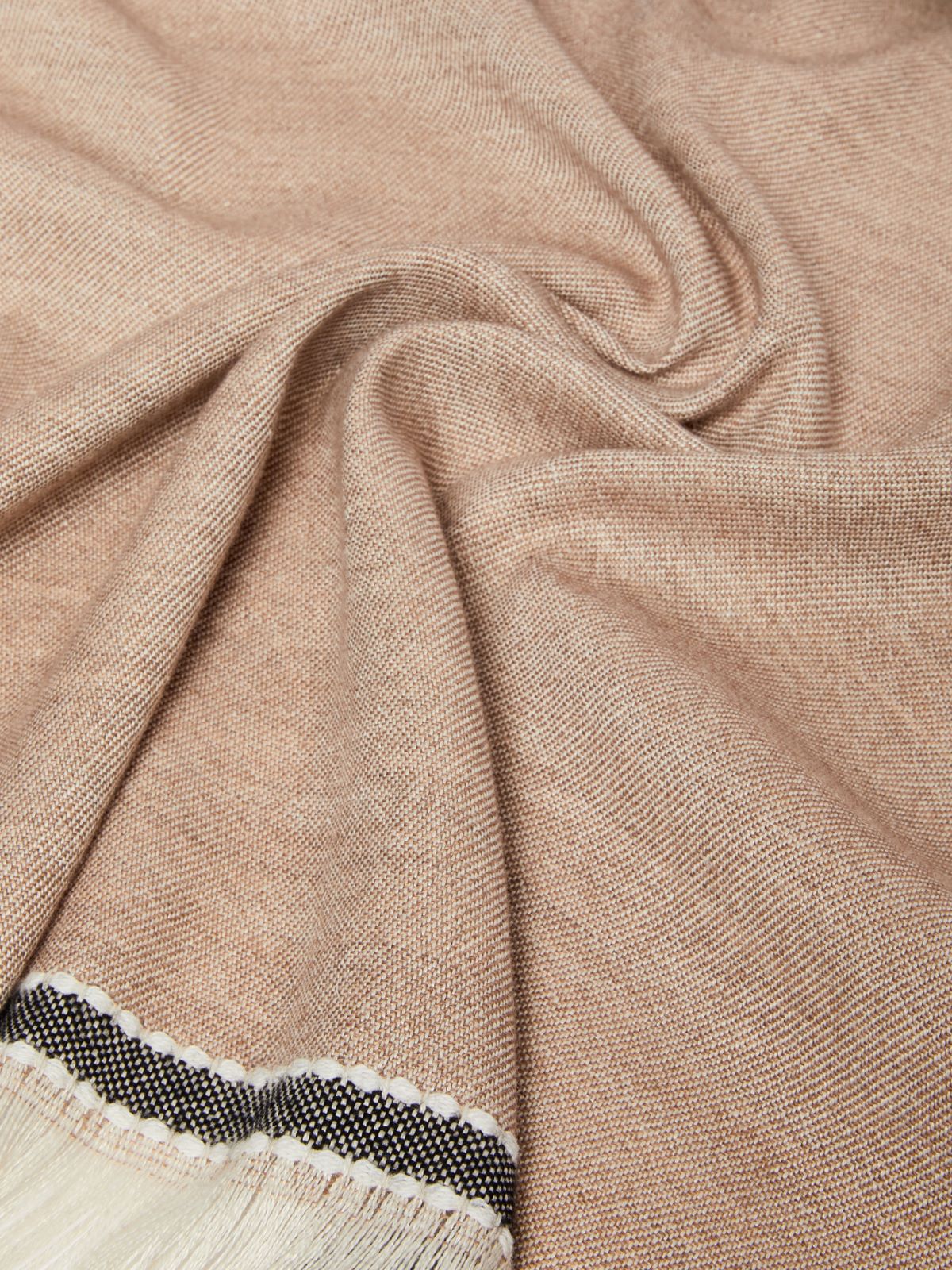 Hemp and wool-blend stole